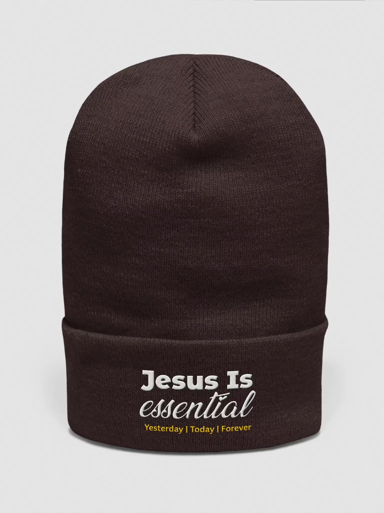 Jesus is Essential Embroidered Cuffed Beanie