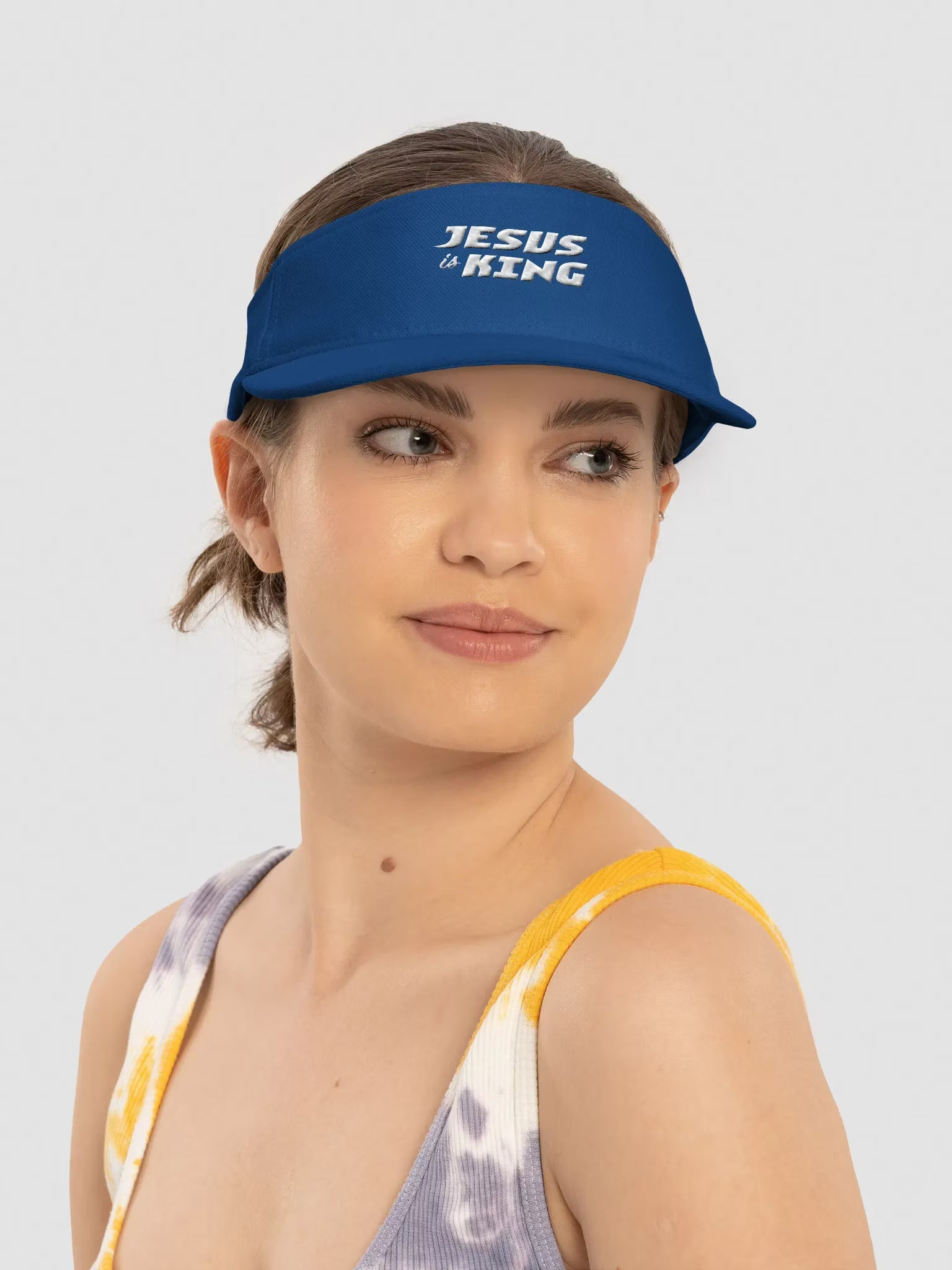 Jesus is King Embroidered Visor
