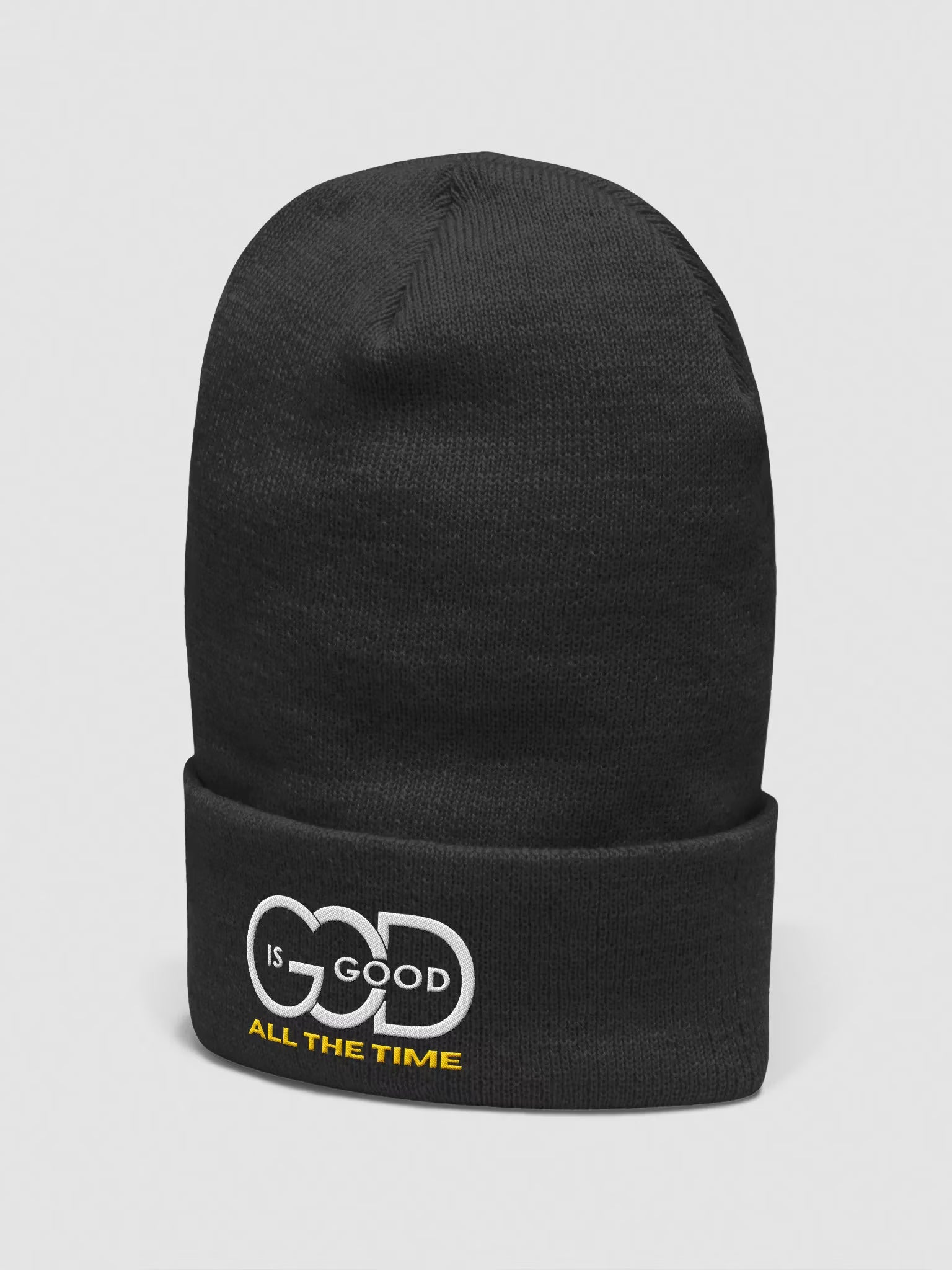 God is Good All the time Embroidered Cuffed Beanie