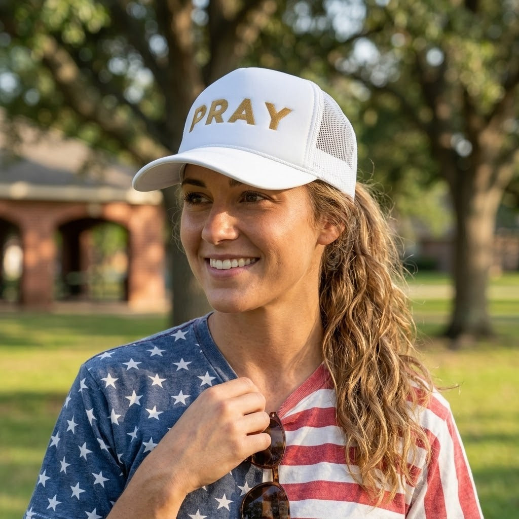 PRAY Embroidered Trucker Hat