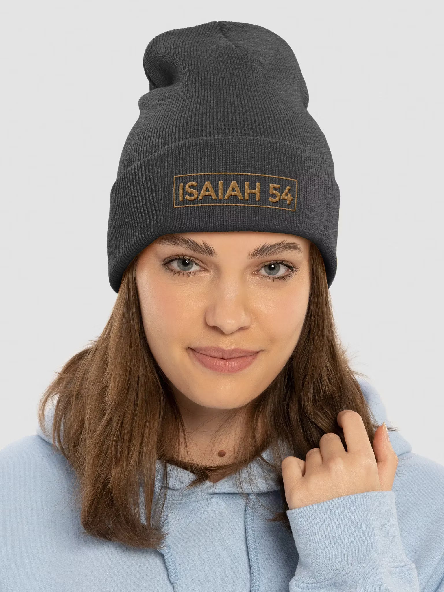 Isaiah 54 Embroidered Cuffed Beanie