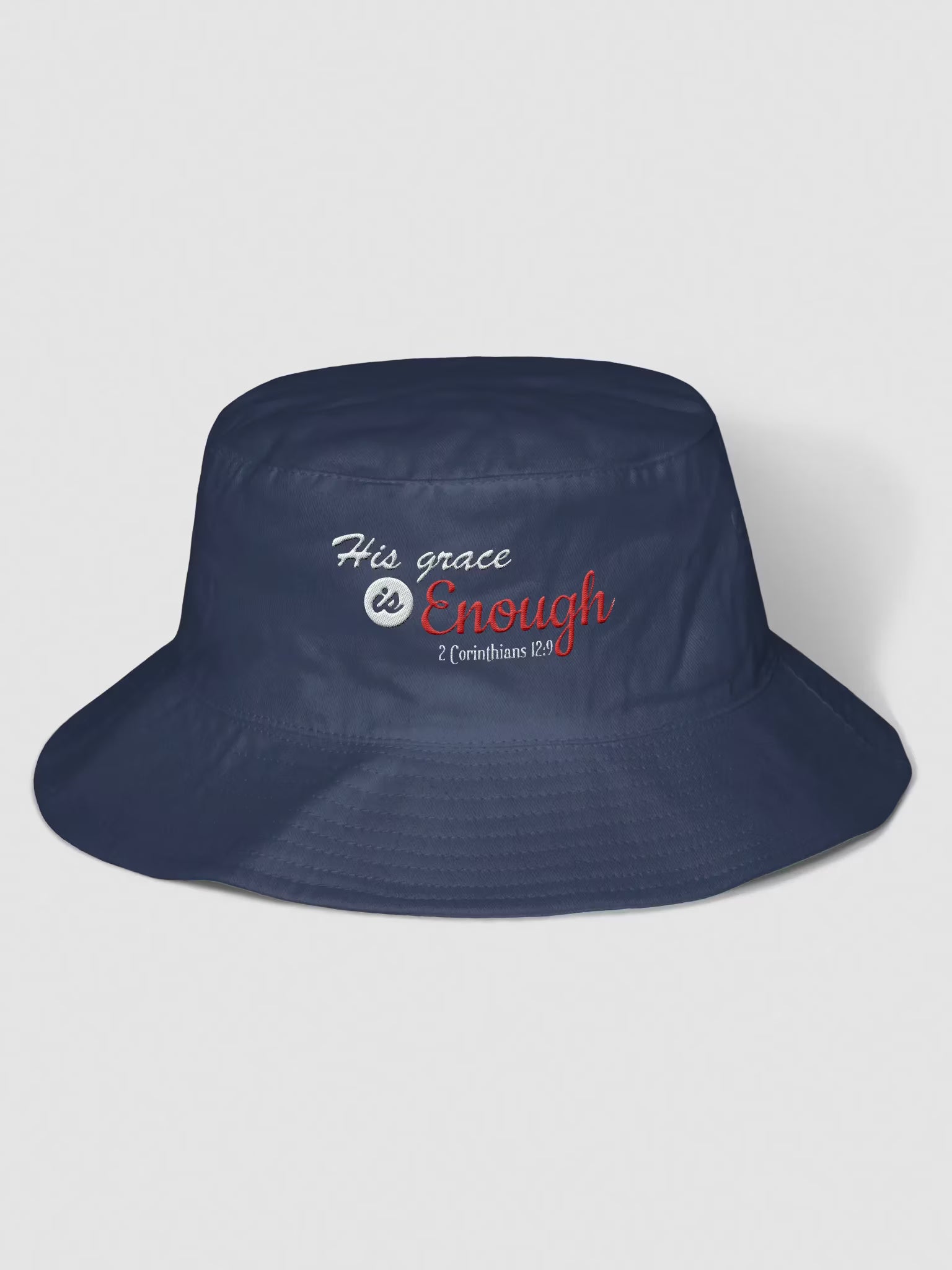 His Grace is Enough Embroidered Bucket Hat
