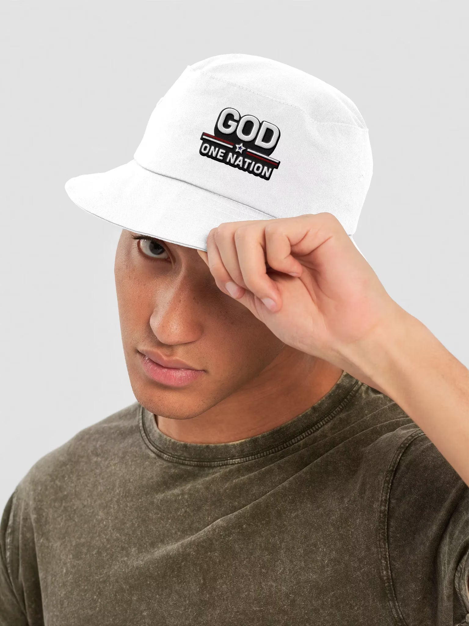 God One Nation Embroidered Bucket Hat