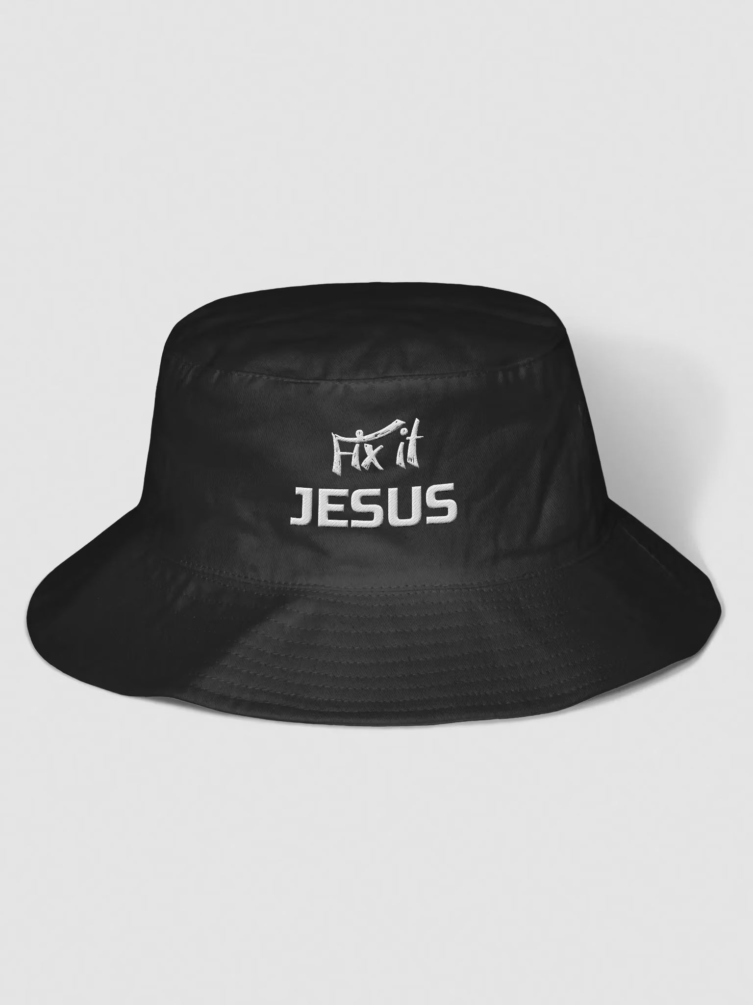Fix it Jesus Embroidered Bucket Hat