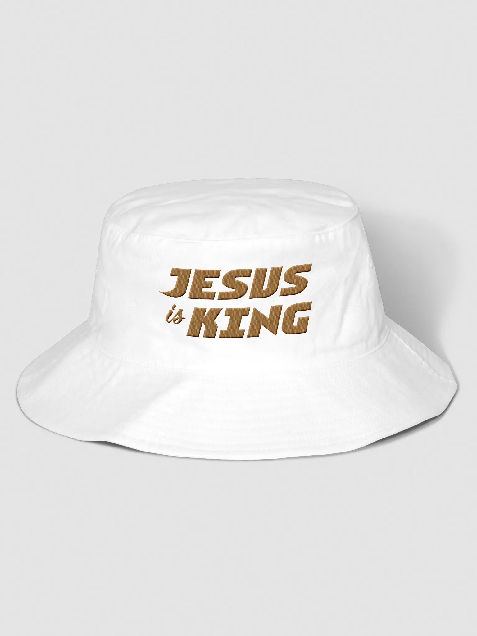 Jesus is King Embroidered Bucket Hat