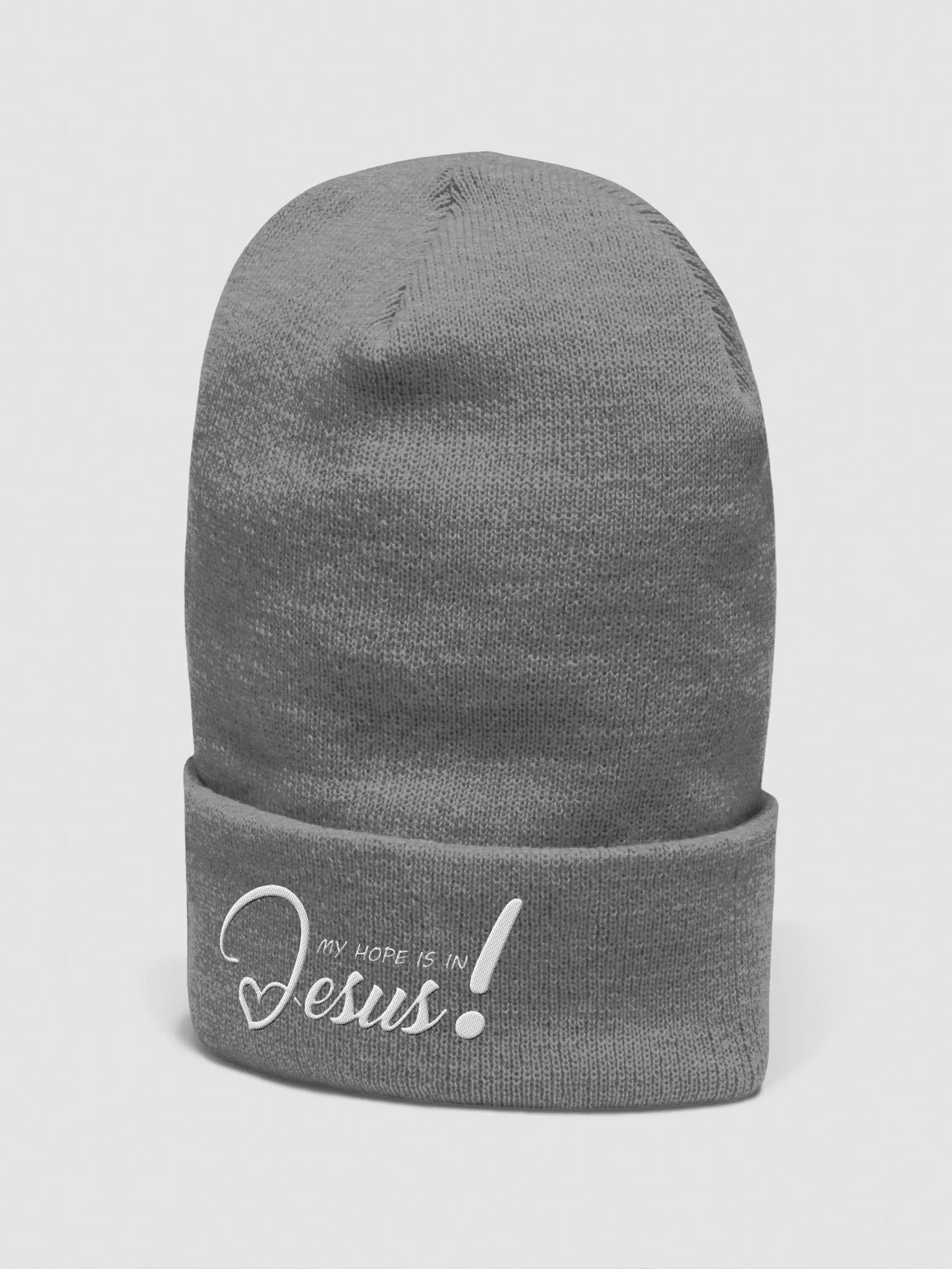 My Hope is in Jesus Embroidered Cuffed Beanie