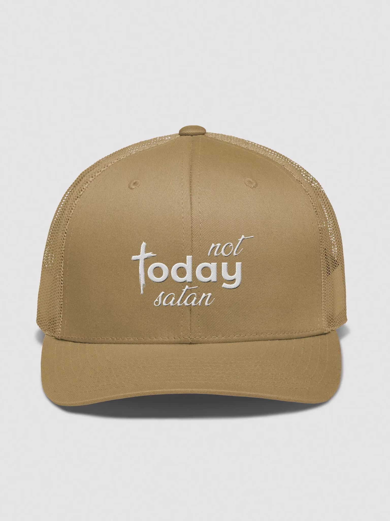 Not Today Satan Embroidered Trucker Hat