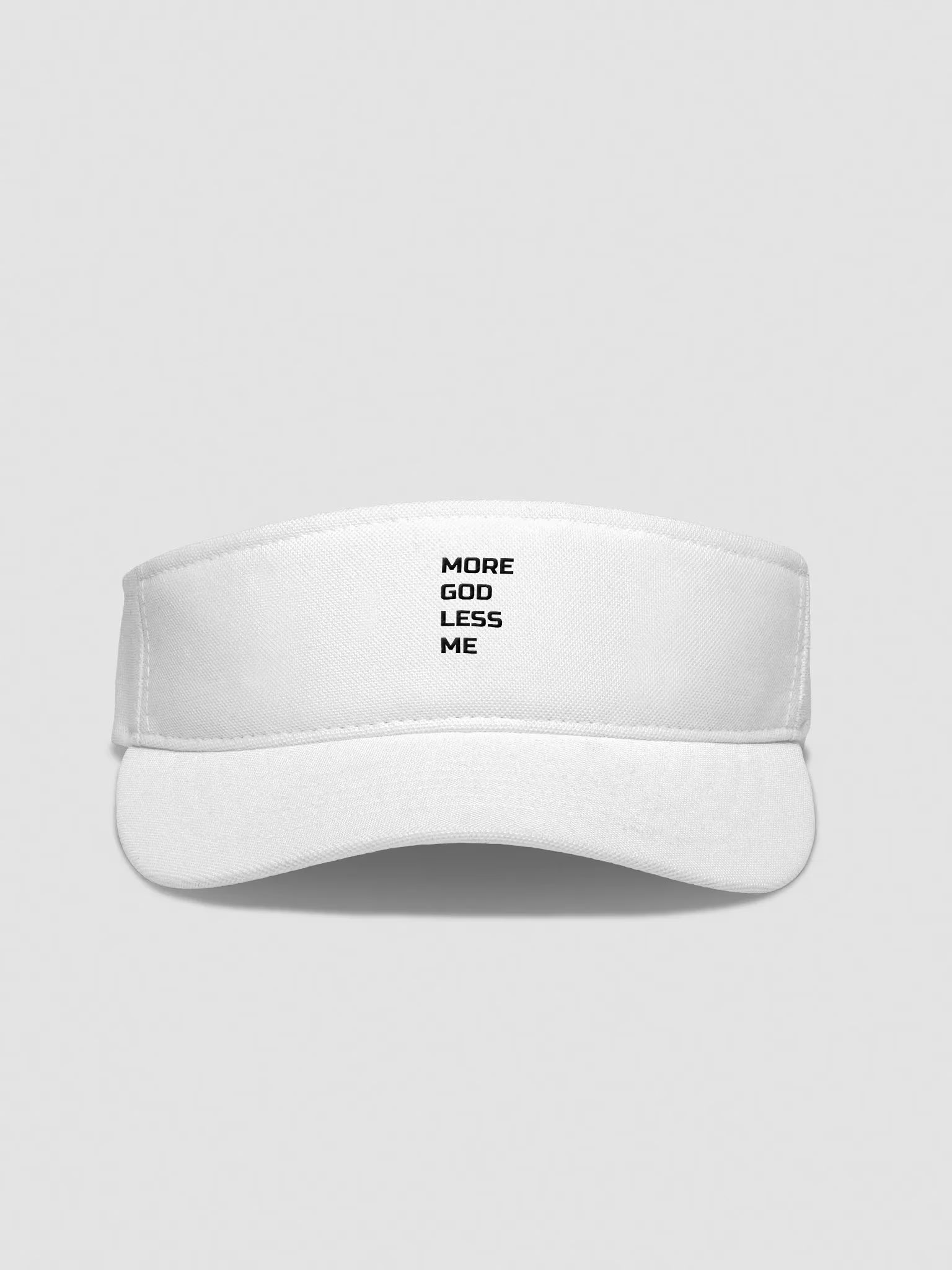 More God Less me Embroidered Visor