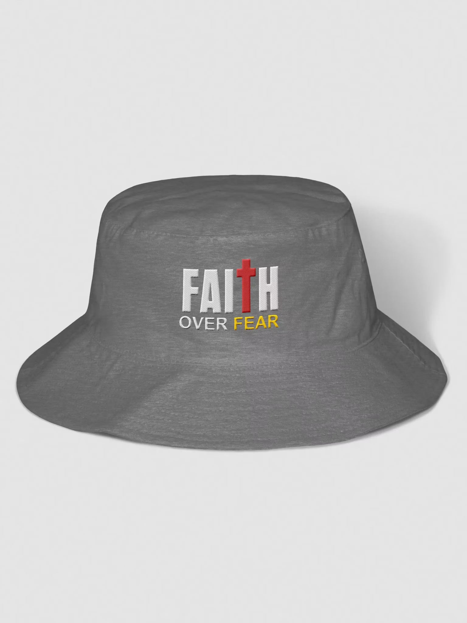 Faith Over Fear Embroidered Bucket Hat