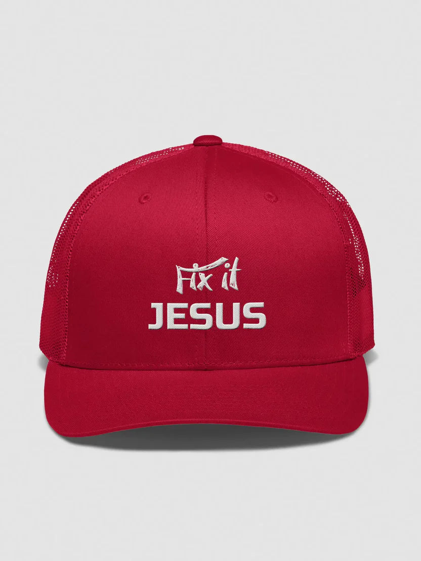 Fix it Jesus Embroidered Trucker Hat