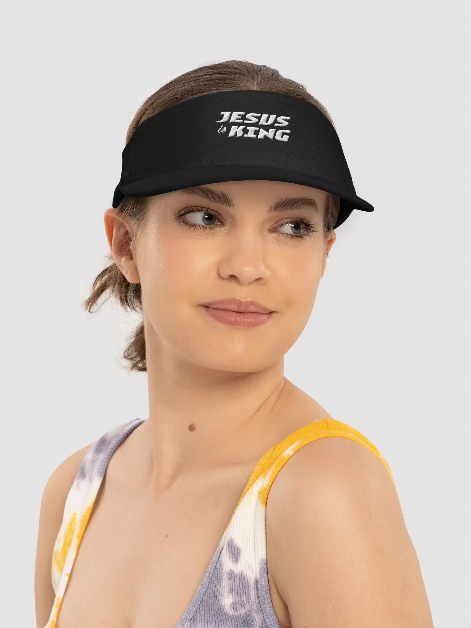 Jesus is King Embroidered Visor