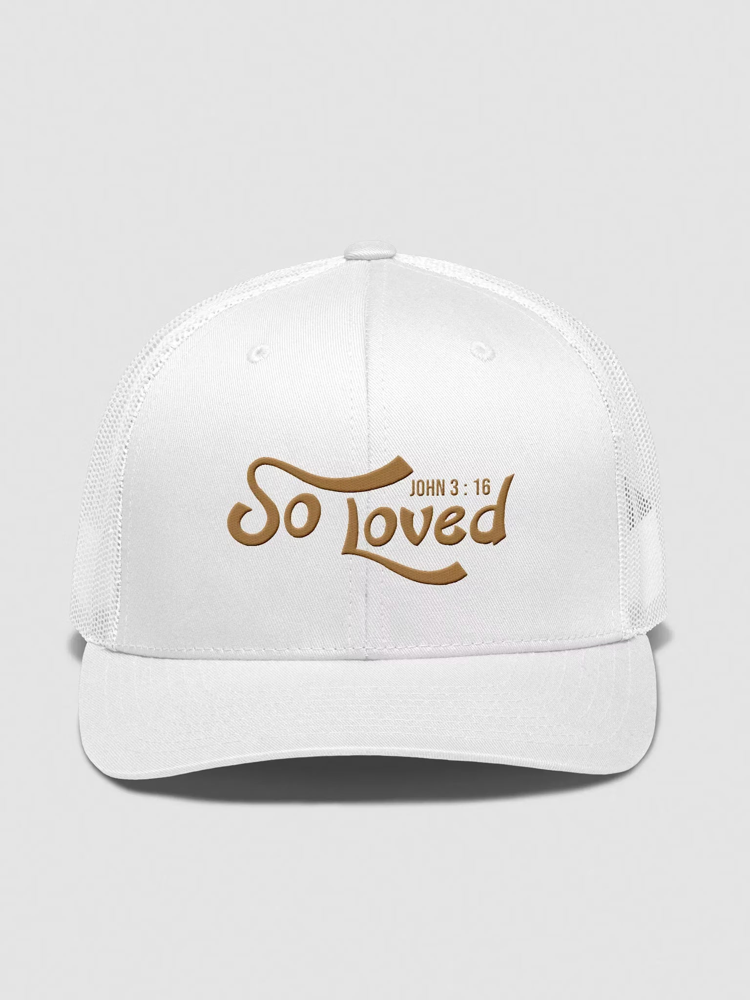 So Loved John 3 : 16 Embroidered Trucker Hat