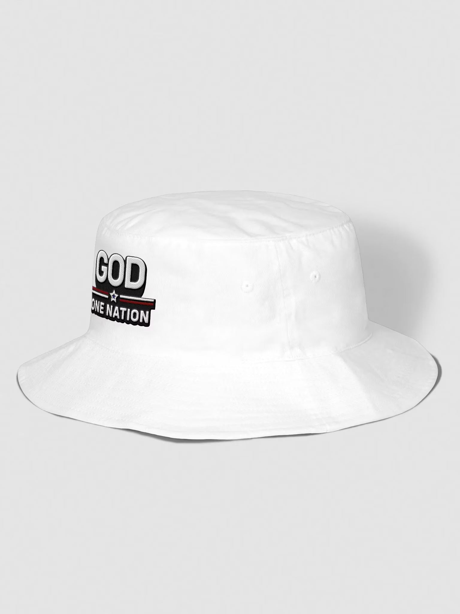 God One Nation Embroidered Bucket Hat
