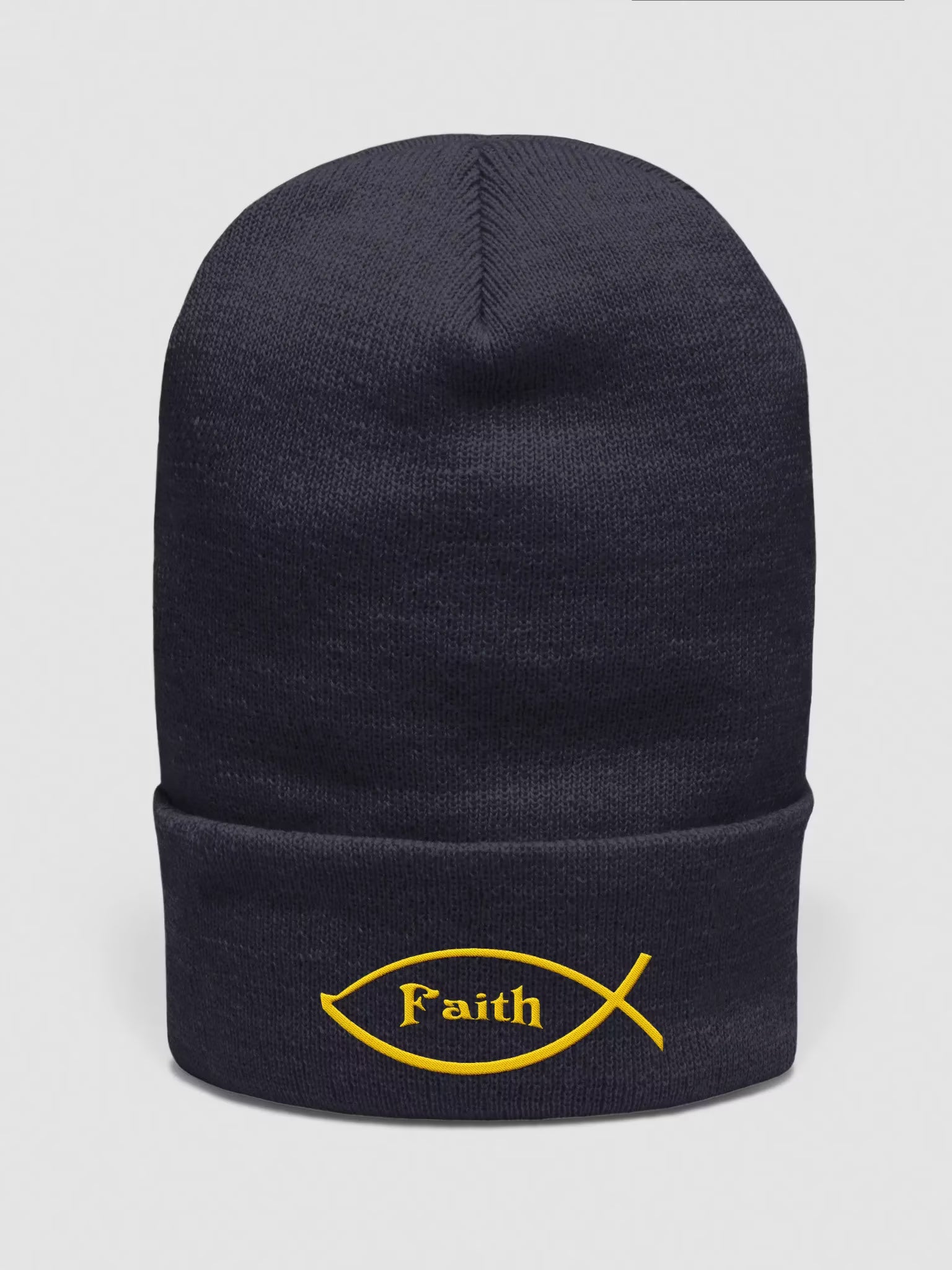 Faith Embroidered Cuffed Beanie