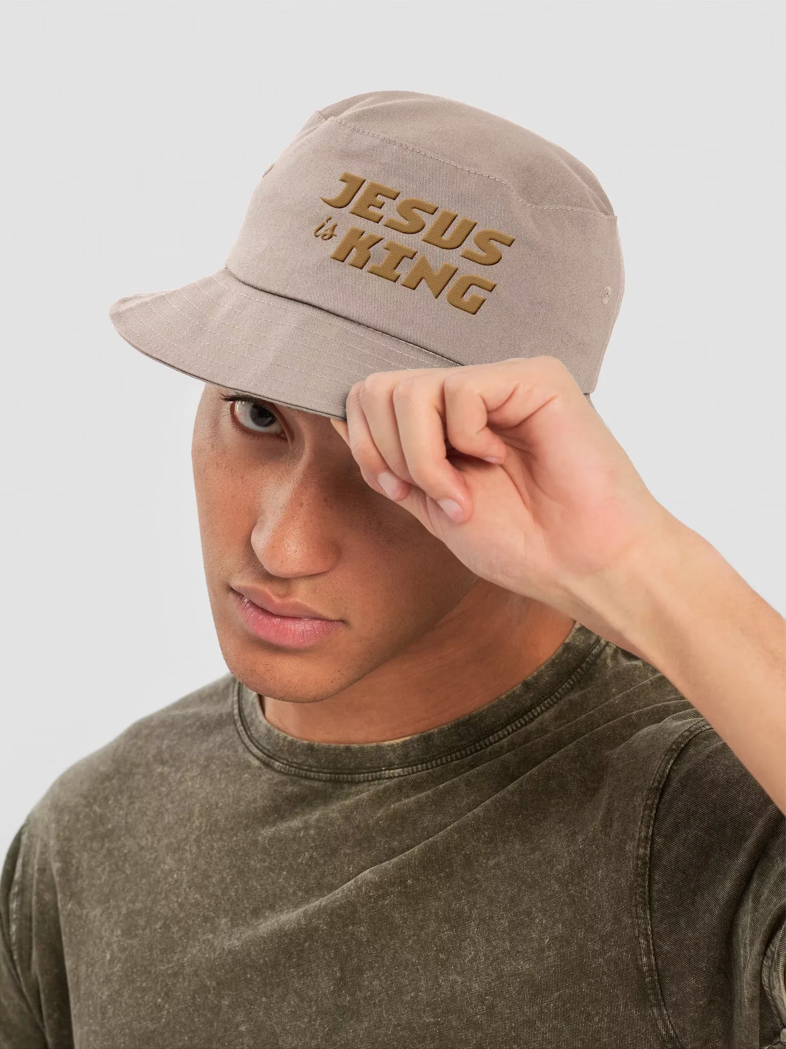 Jesus is King Embroidered Bucket Hat