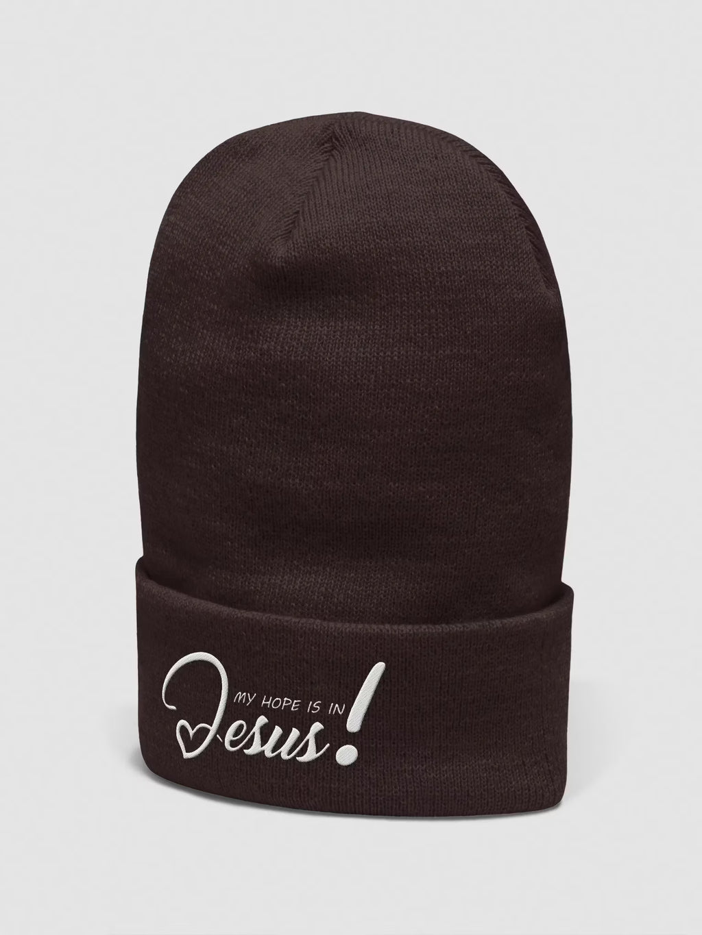 My Hope is in Jesus Embroidered Cuffed Beanie