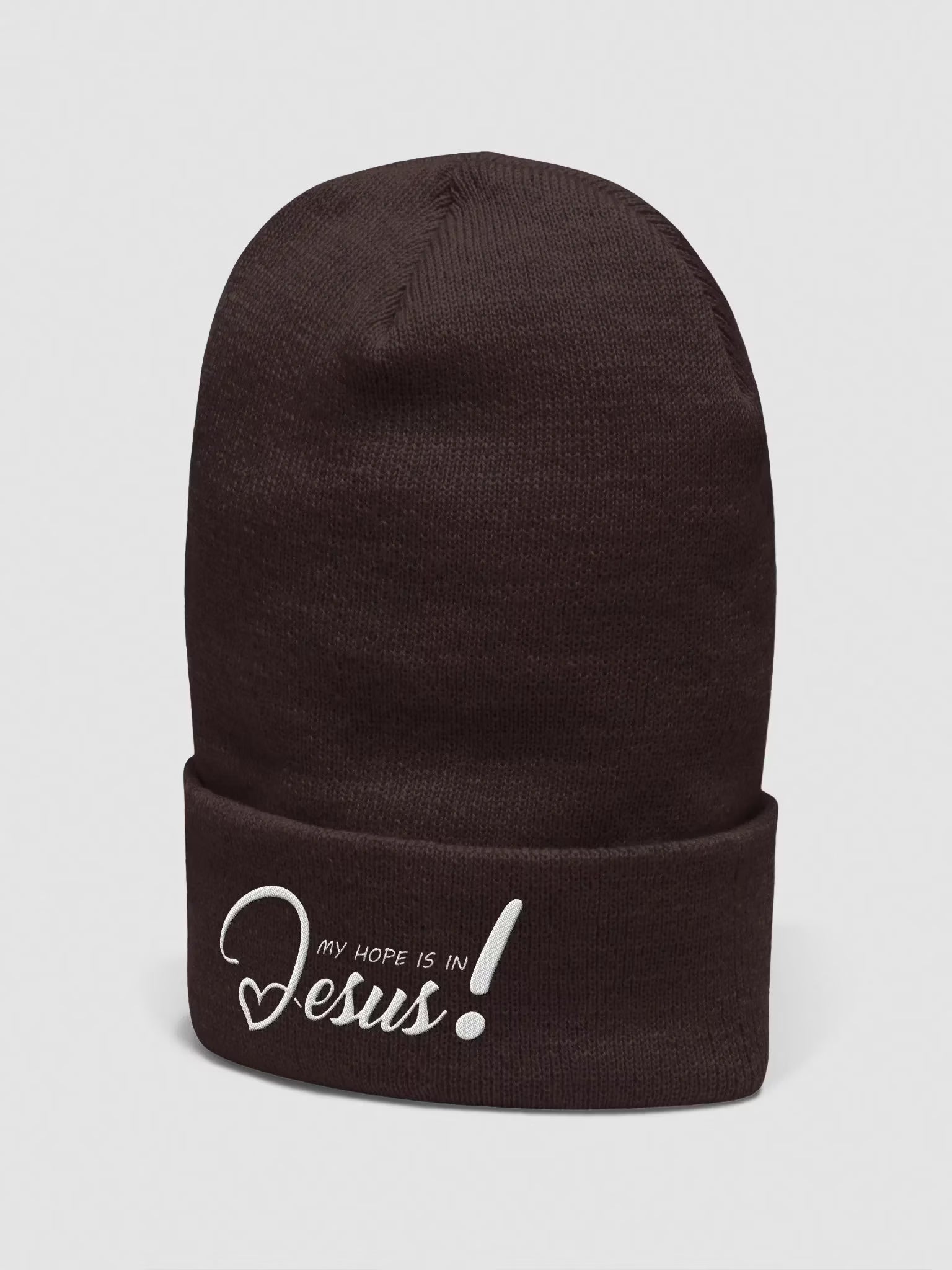 My Hope is in Jesus Embroidered Cuffed Beanie