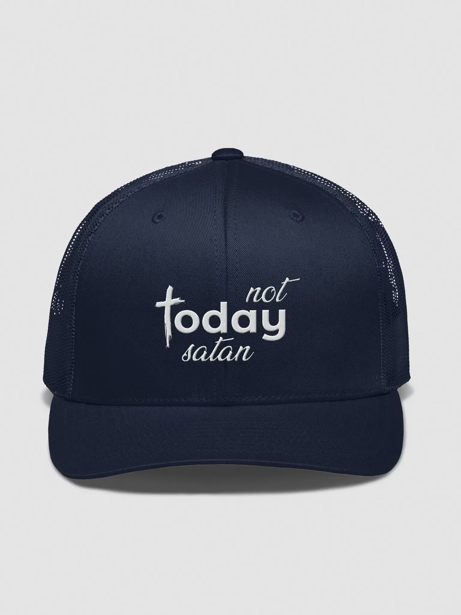 Not Today Satan Embroidered Trucker Hat
