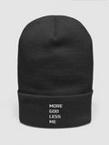 More God Less Me Embroidered Cuffed Beanie