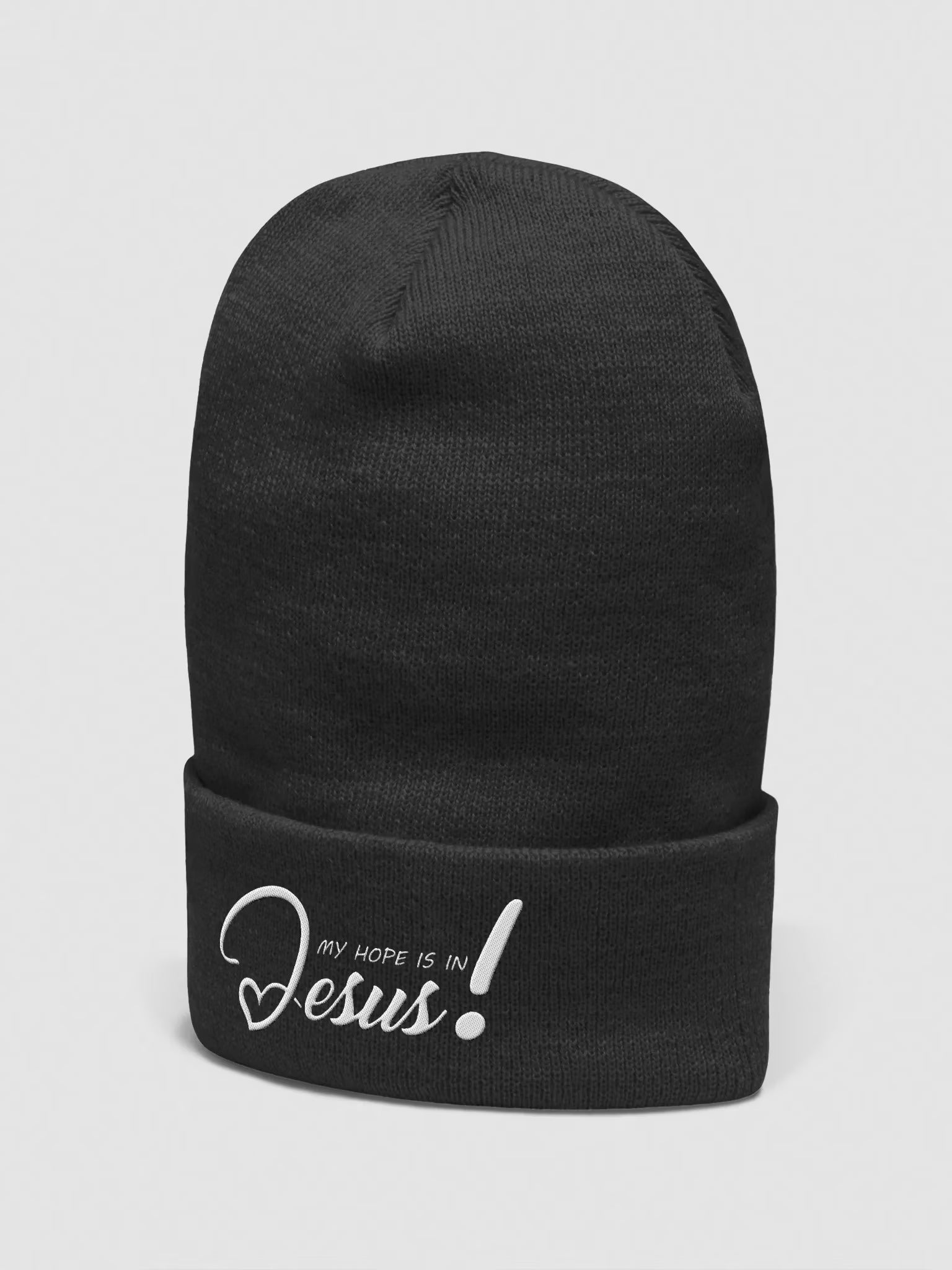 My Hope is in Jesus Embroidered Cuffed Beanie