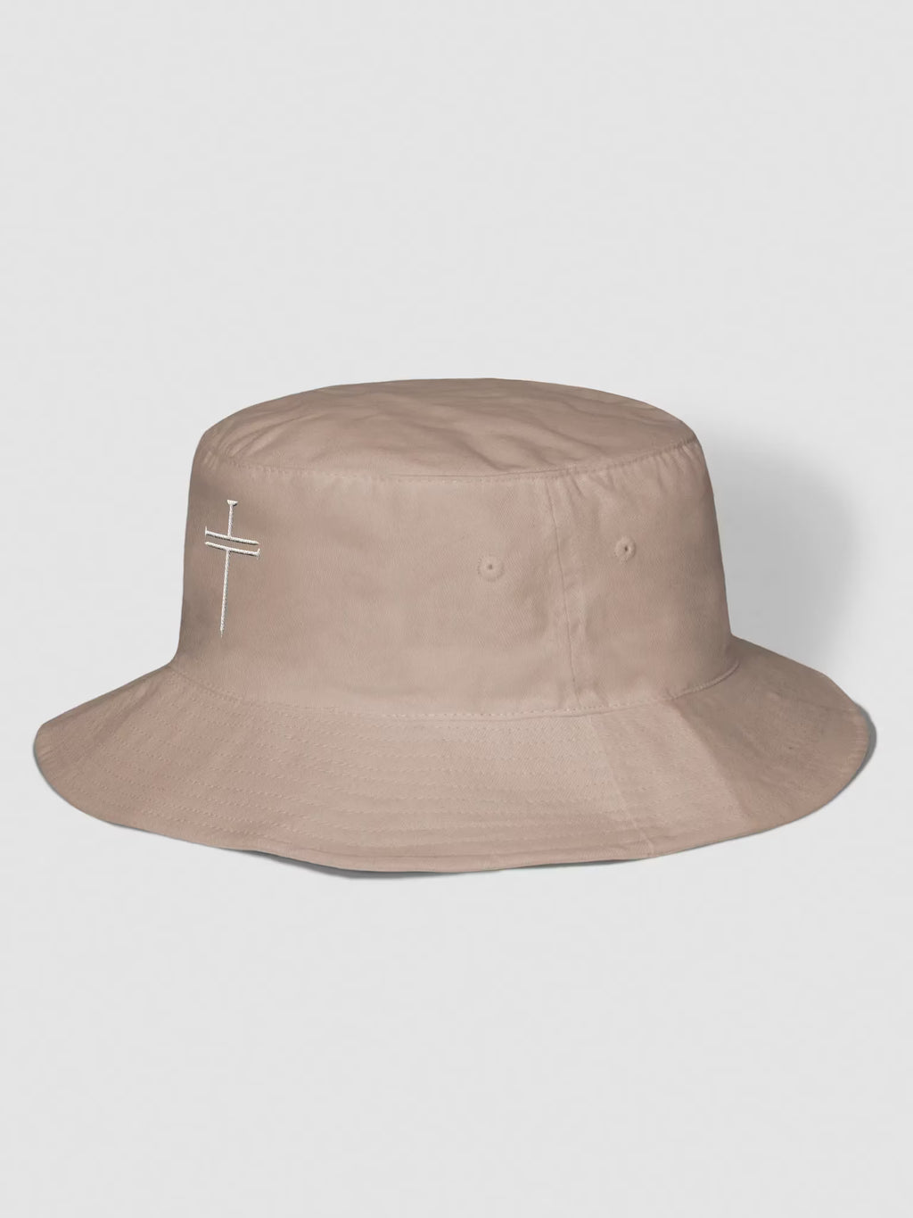 Nail Cross Embroidered Bucket Hat