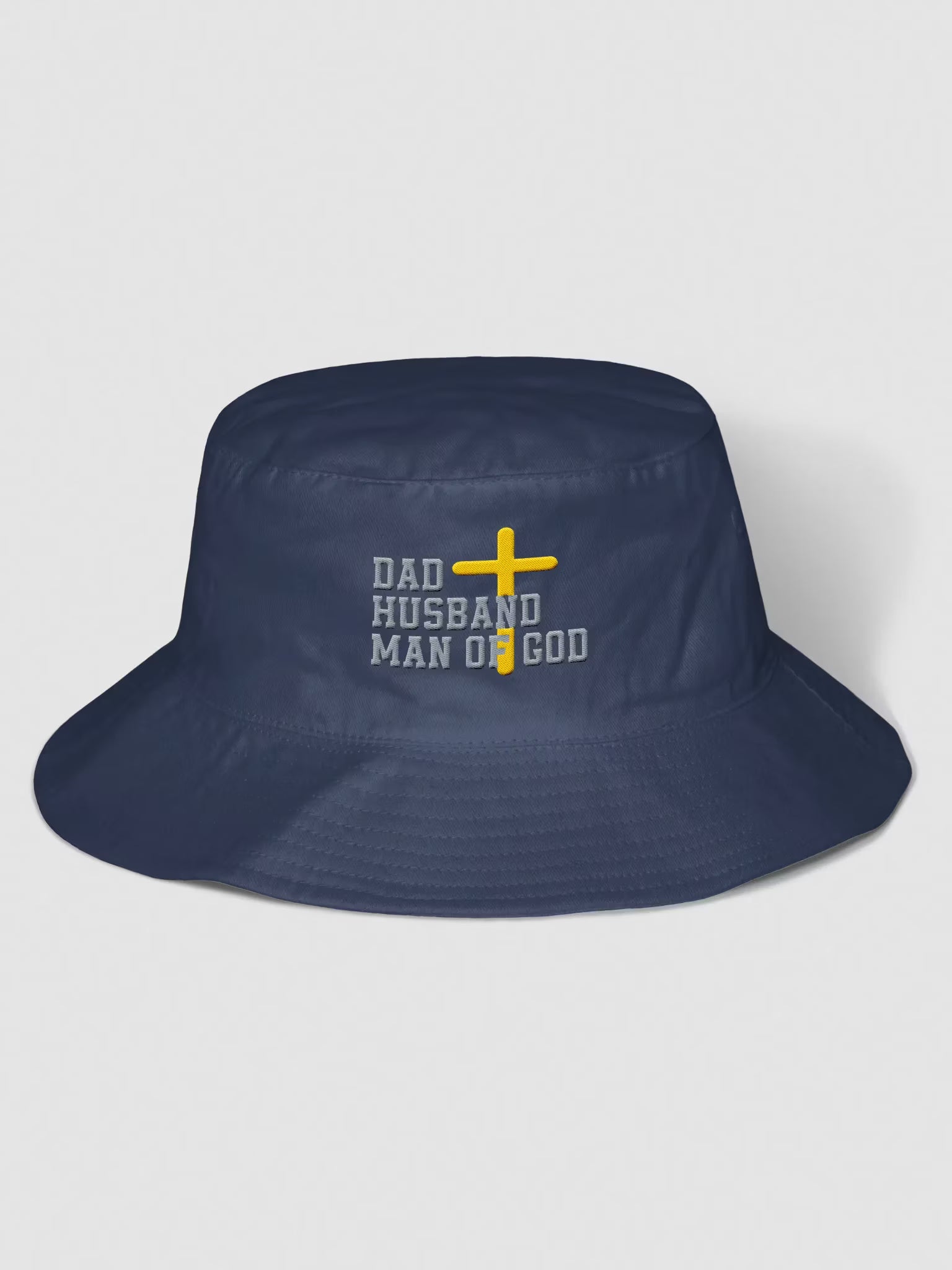 Dad Husband Man of God Embroidered Bucket Hat