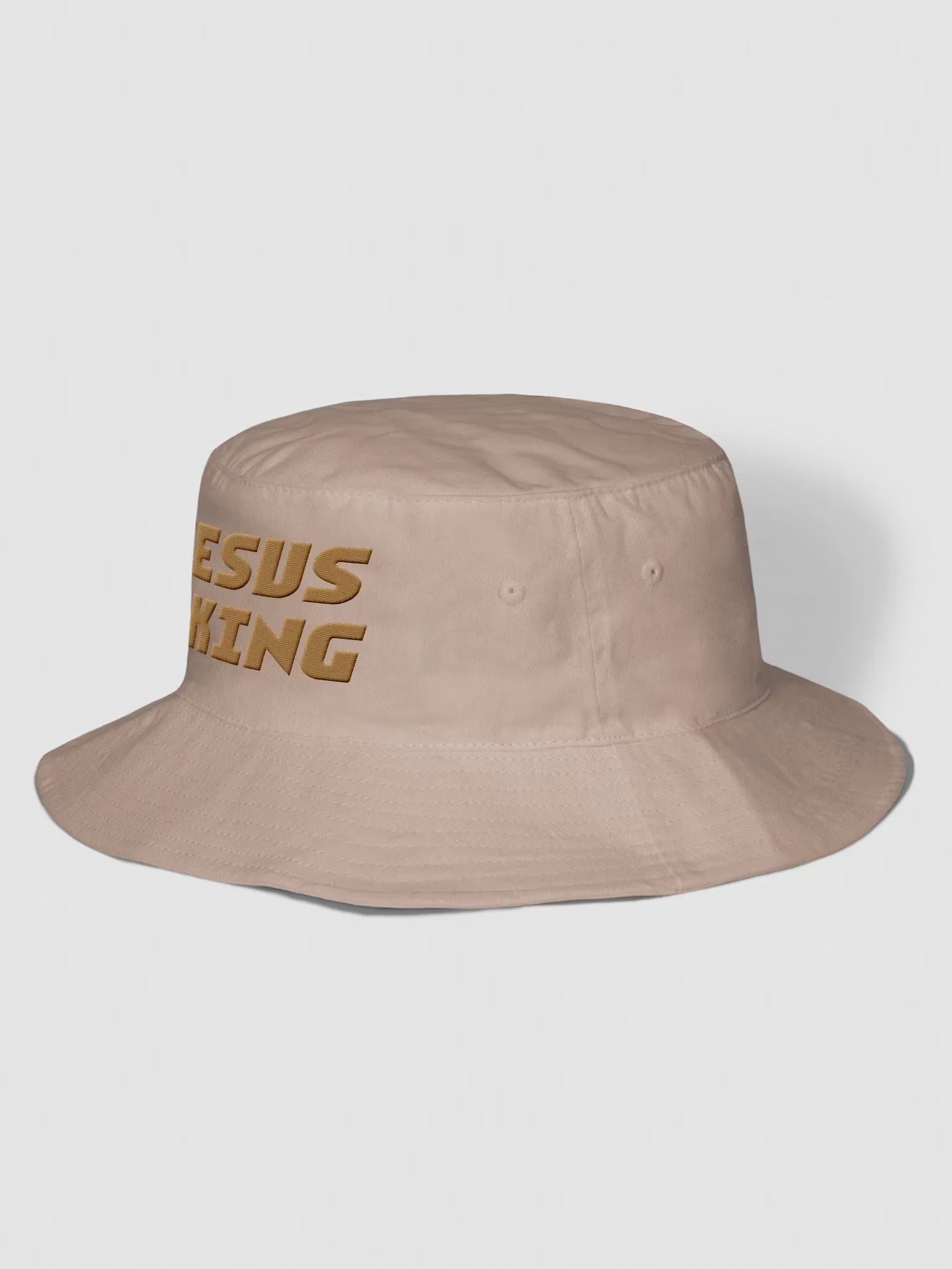 Jesus is King Embroidered Bucket Hat