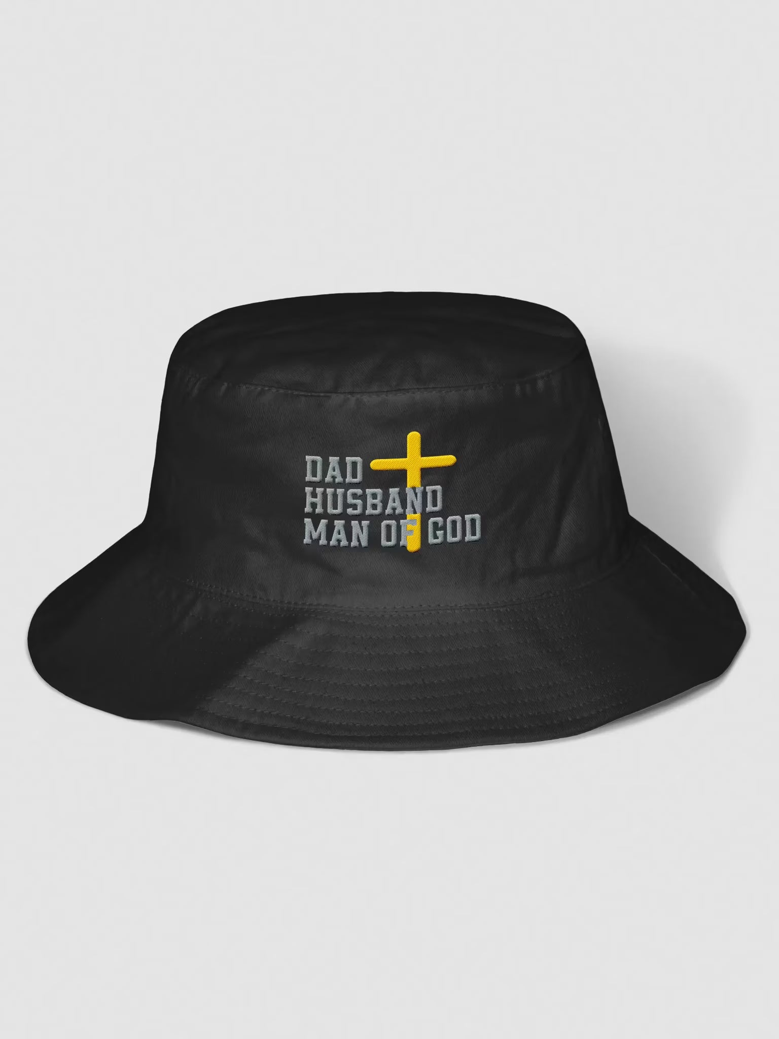 Dad Husband Man of God Embroidered Bucket Hat