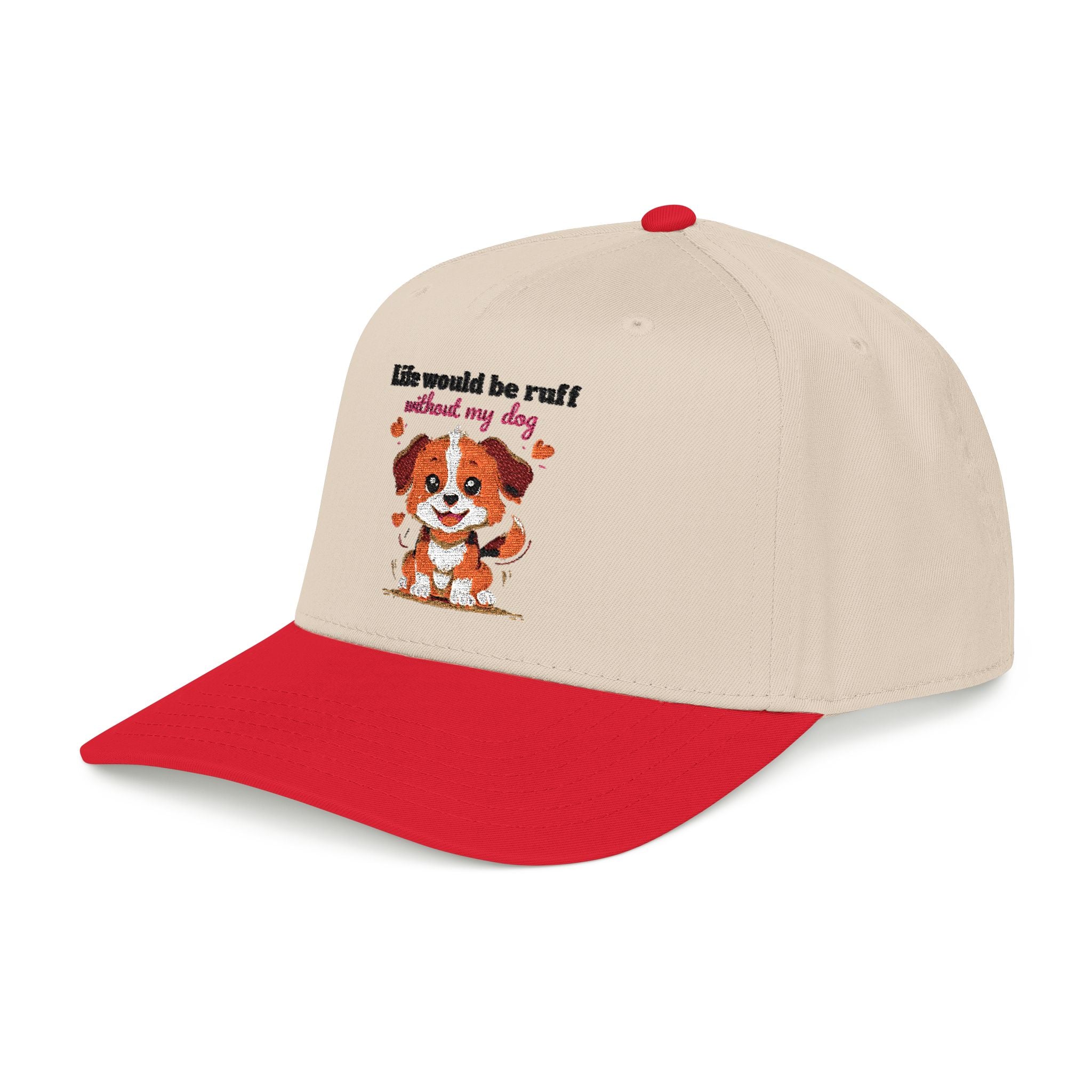 Life Would Be Ruff Puppy Embroidered Baseball Cap