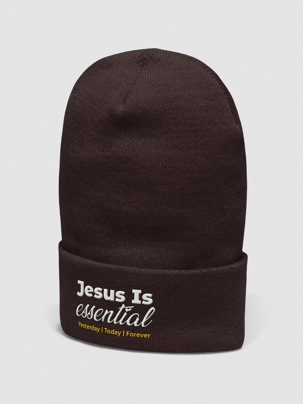 Jesus is Essential Embroidered Cuffed Beanie