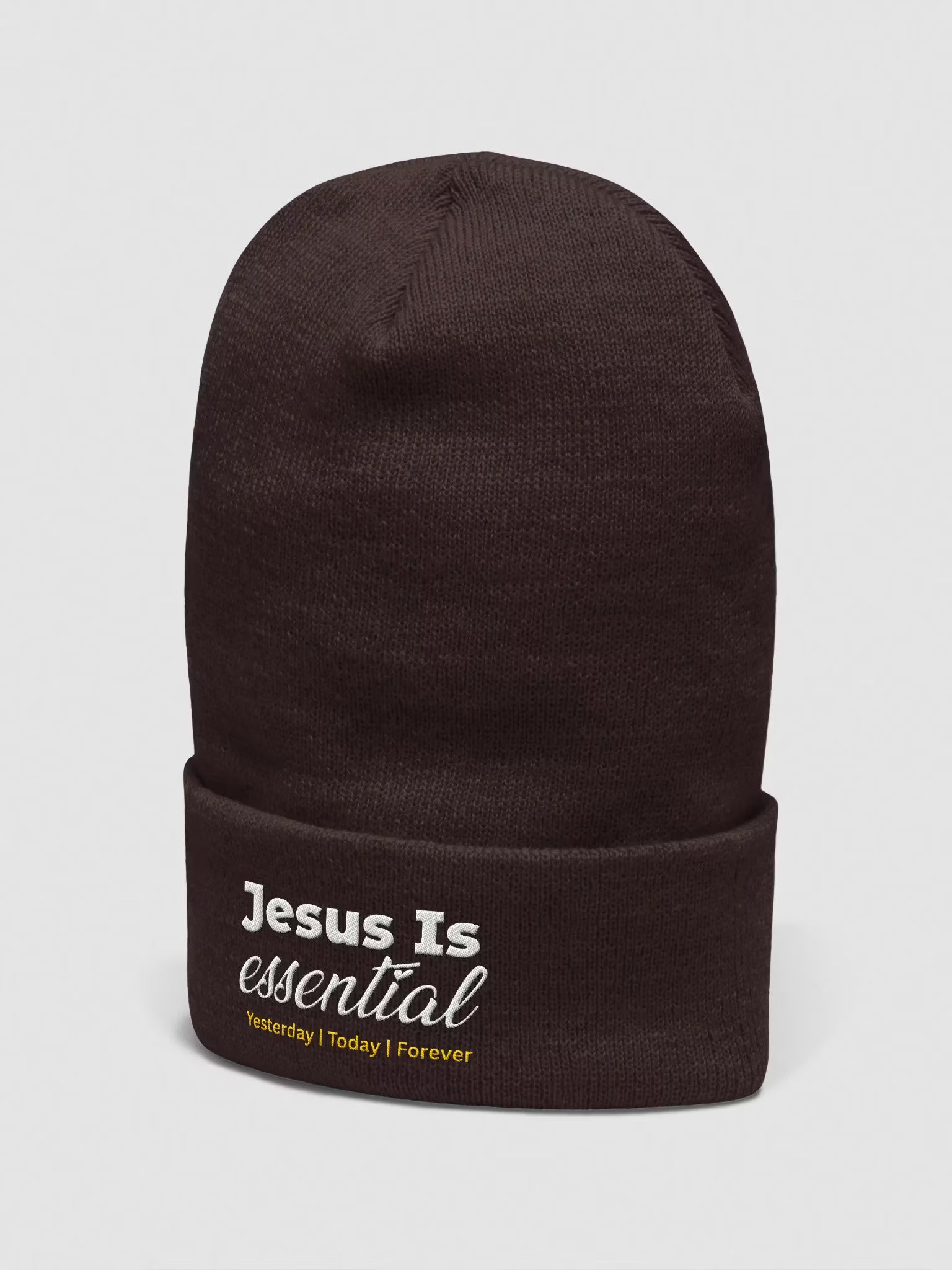 Jesus is Essential Embroidered Cuffed Beanie