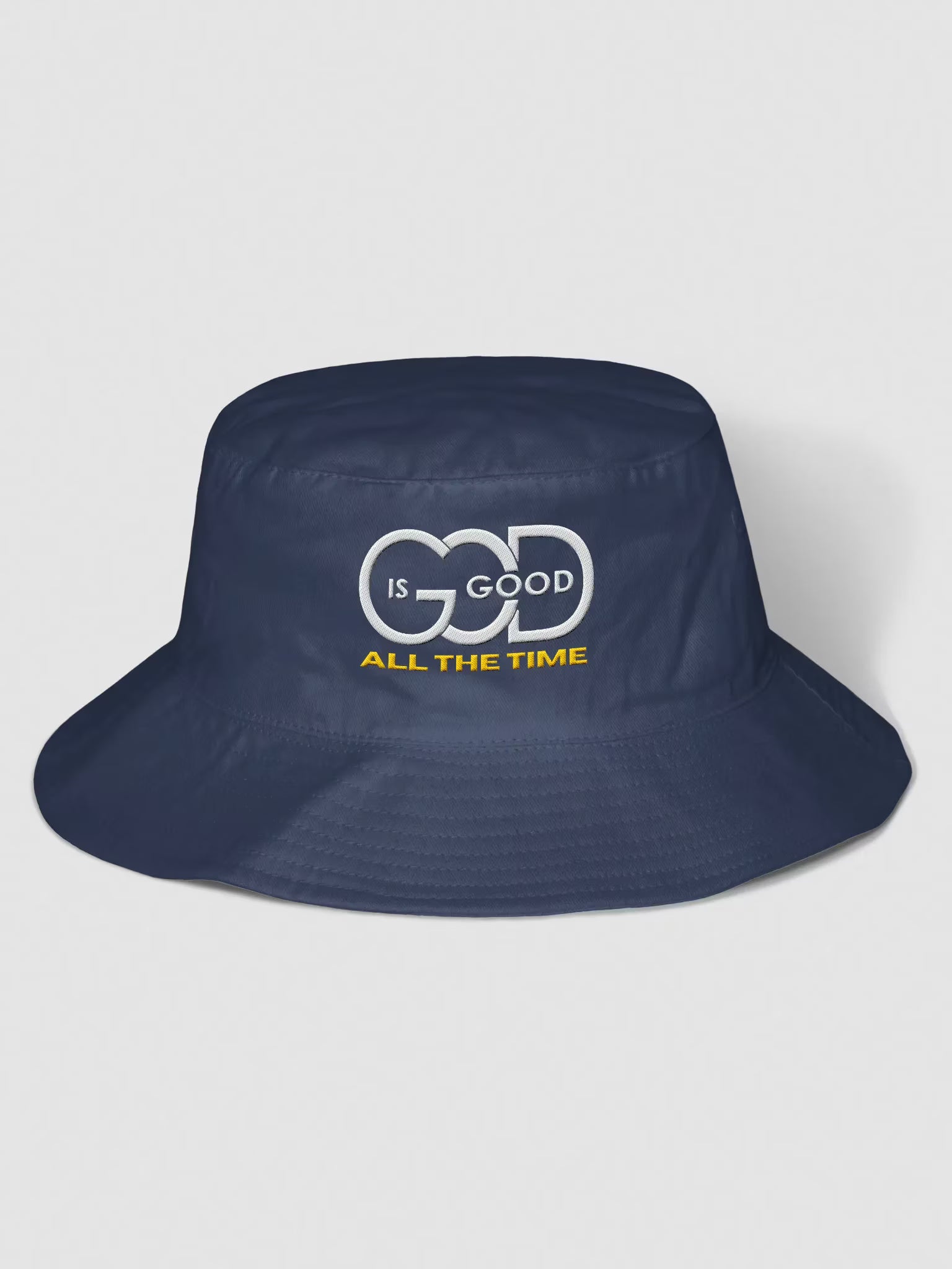 God is Good All the time Embroidered Bucket Hat
