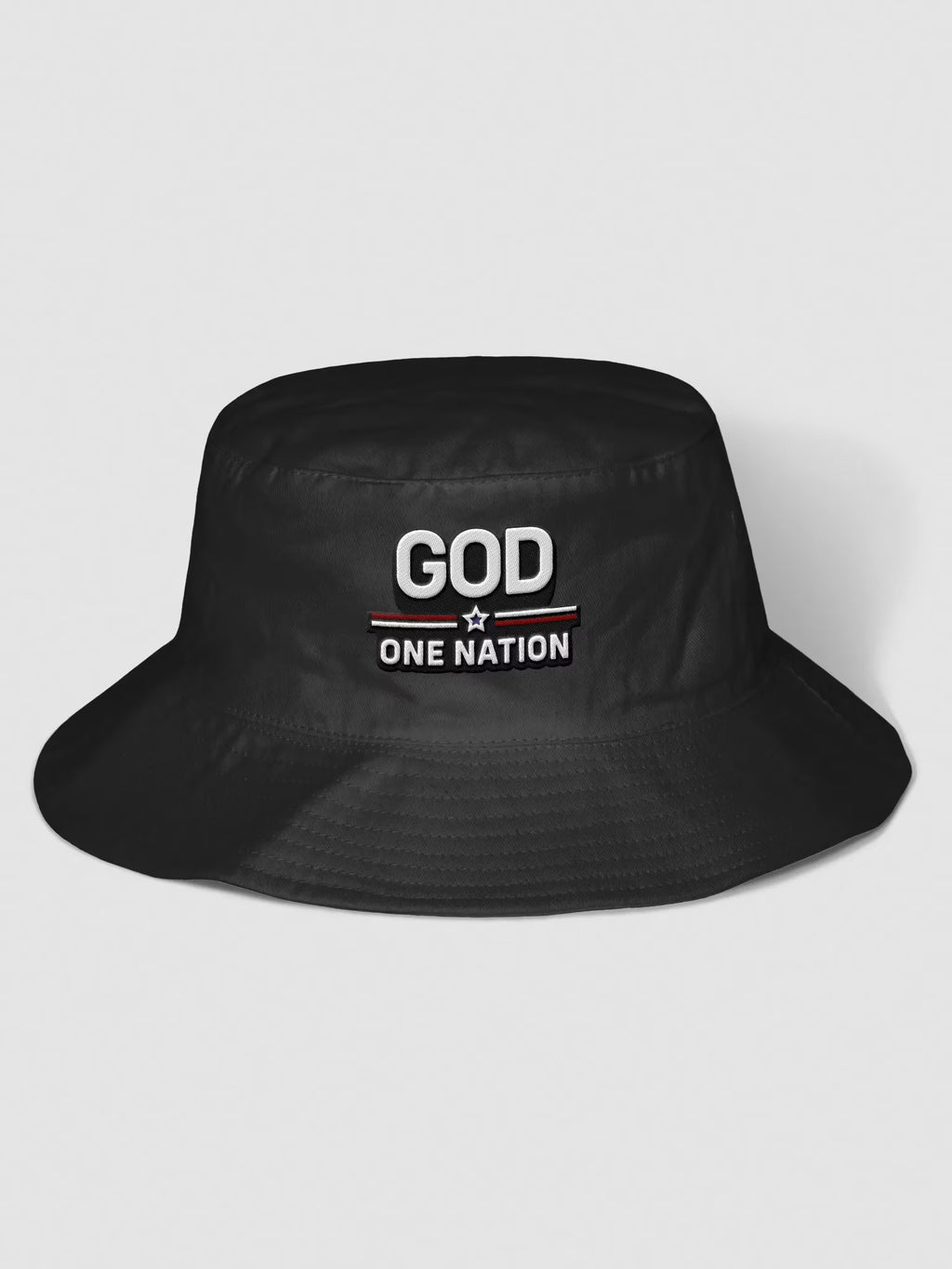 God One Nation Embroidered Bucket Hat