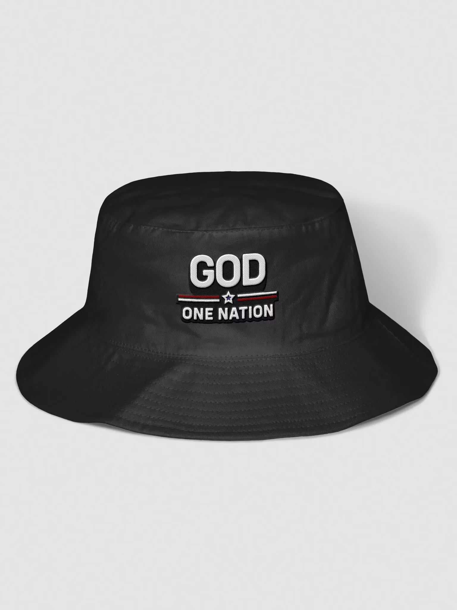God One Nation Embroidered Bucket Hat