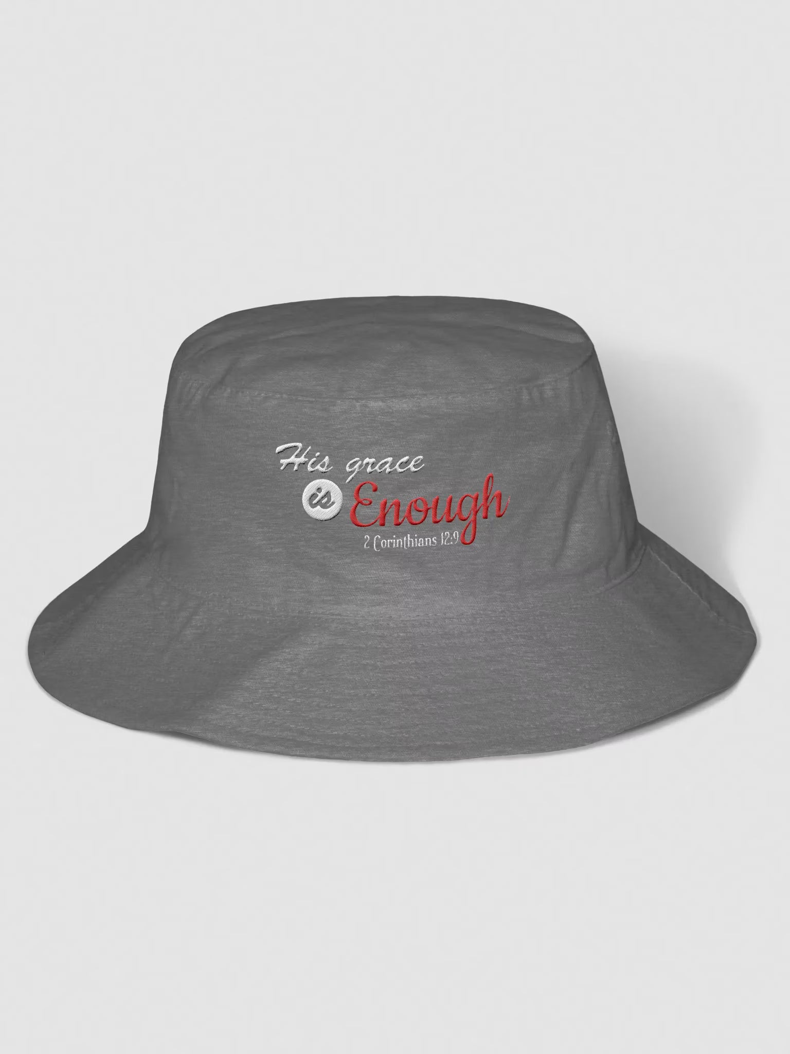 His Grace is Enough Embroidered Bucket Hat