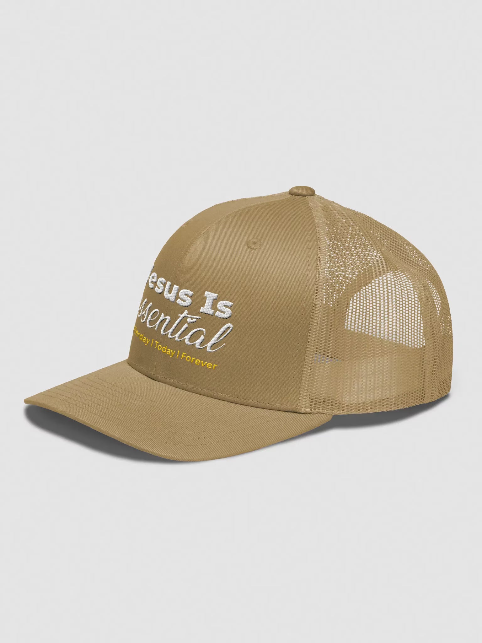 Jesus is Essential Embroidered Trucker Hat