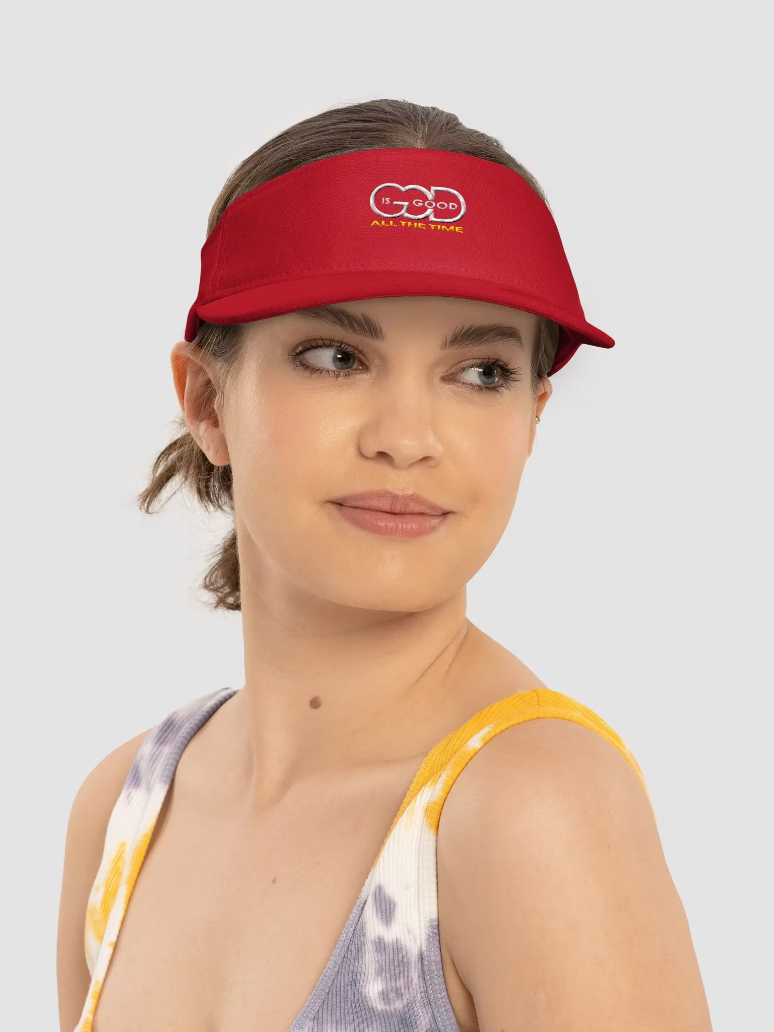 God is Good All the time Embroidered Visor