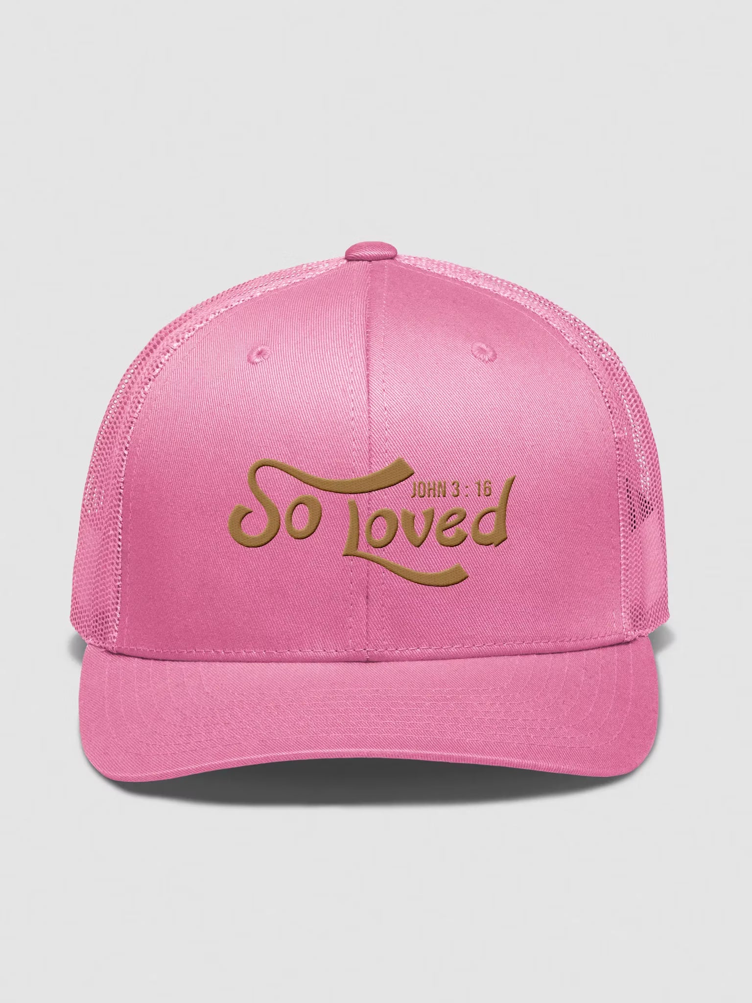 So Loved John 3 : 16 Embroidered Trucker Hat