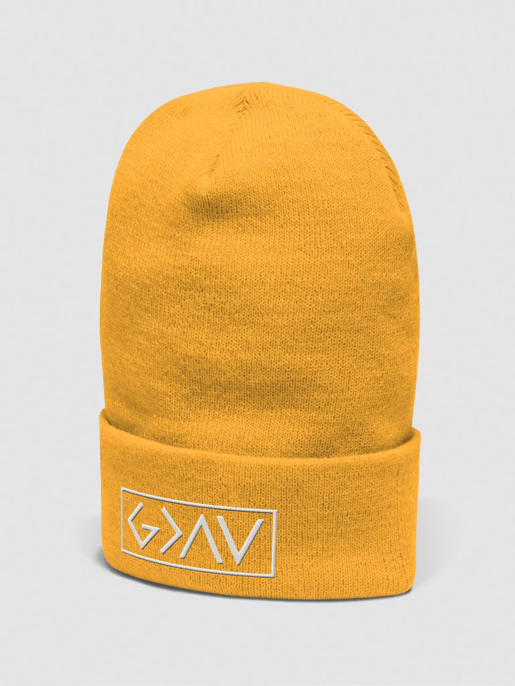 God is Greater than the Highs and Lows Embroidered Cuffed Beanie