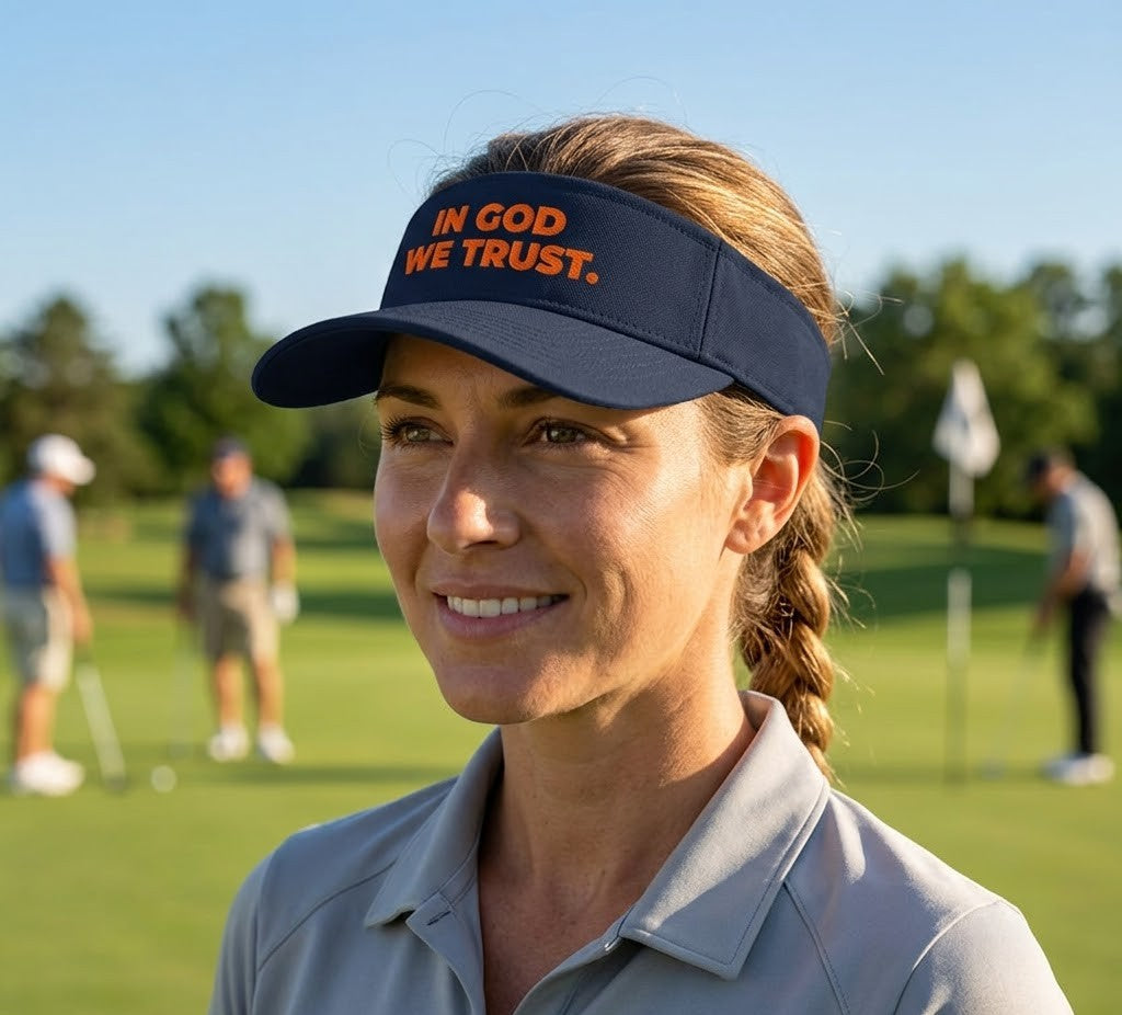 In God We Trust Embroidered Visor