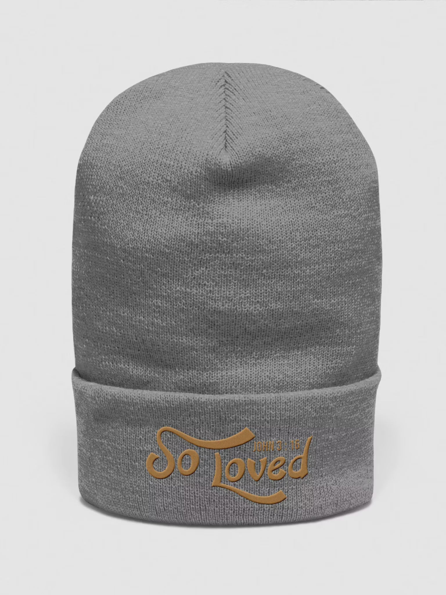 So Loved John 3 : 16 Embroidered Cuffed Beanie