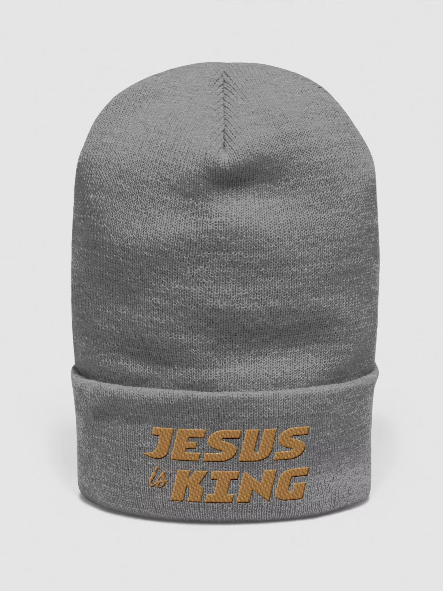 Jesus is King Cuffed Embroidered Beanie
