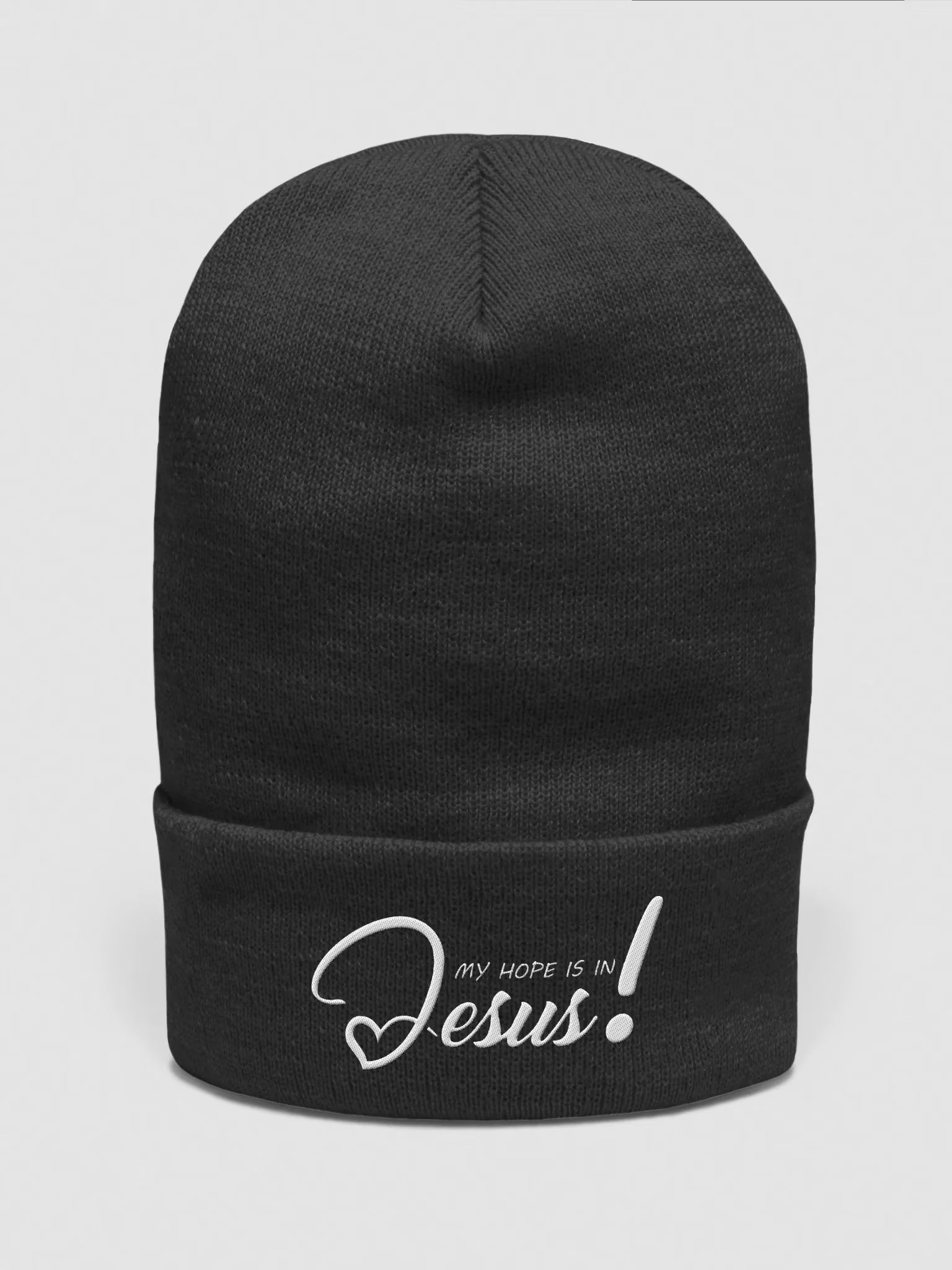 My Hope is in Jesus Embroidered Cuffed Beanie