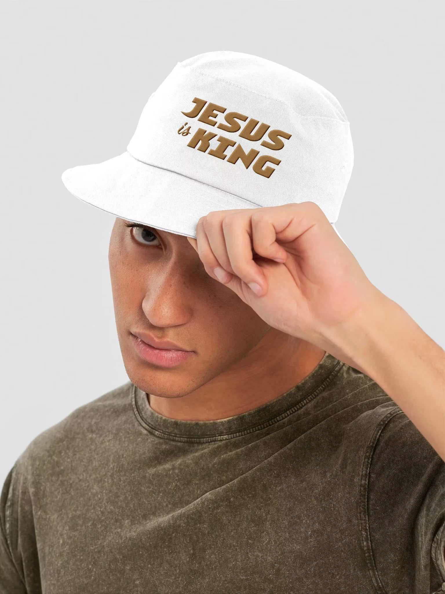 Jesus is King Embroidered Bucket Hat