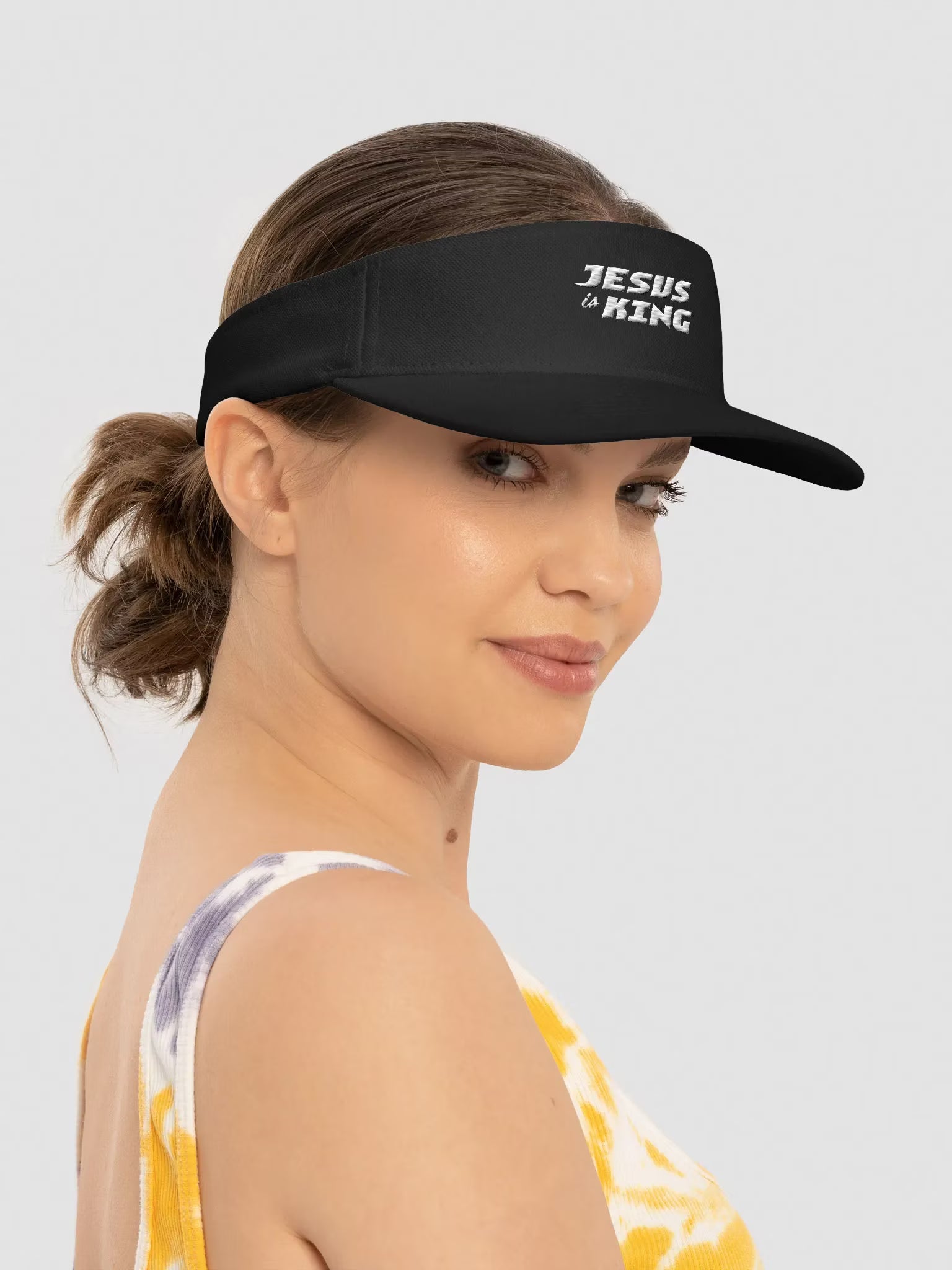 Jesus is King Embroidered Visor