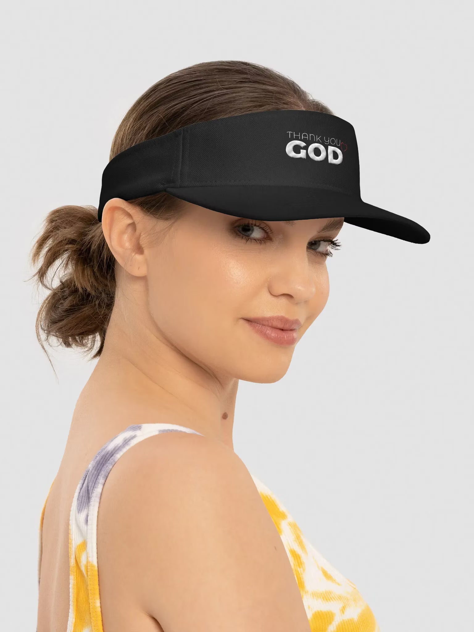 Thank you God Dad Embroidered Visor