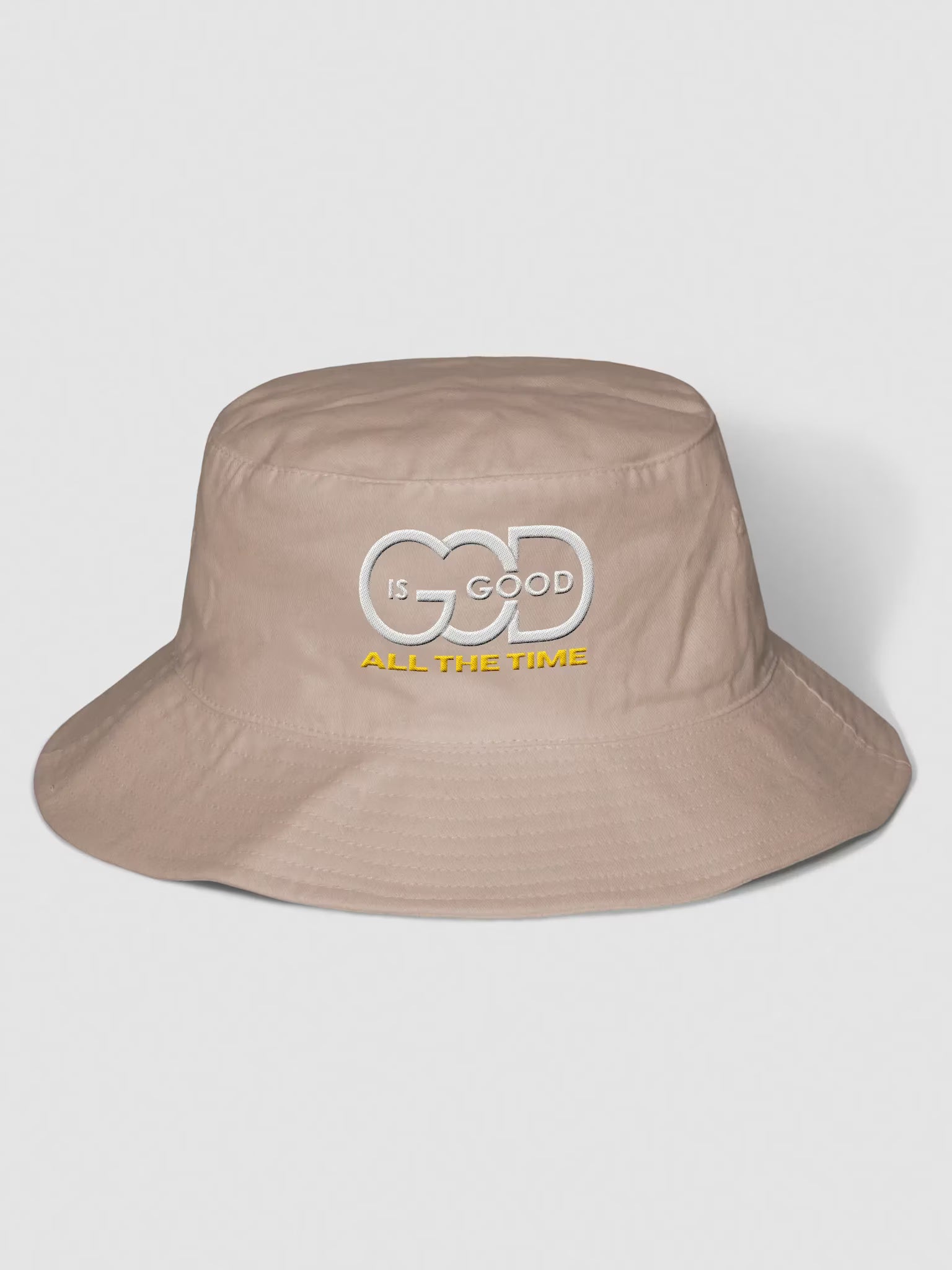 God is Good All the time Embroidered Bucket Hat
