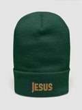 Focus on Jesus Embroidered Cuffed Beanie
