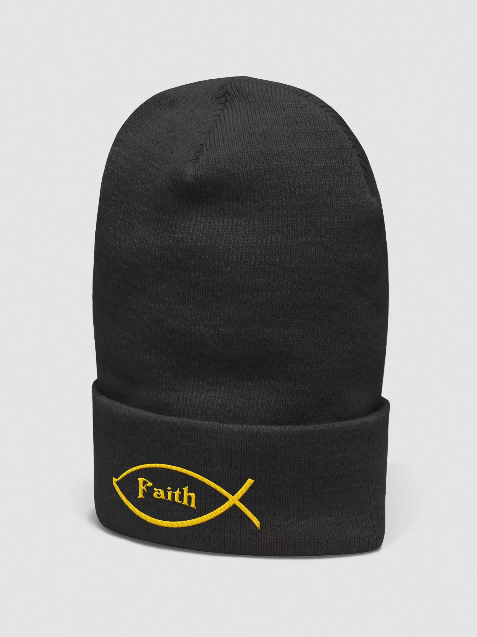 Faith Embroidered Cuffed Beanie