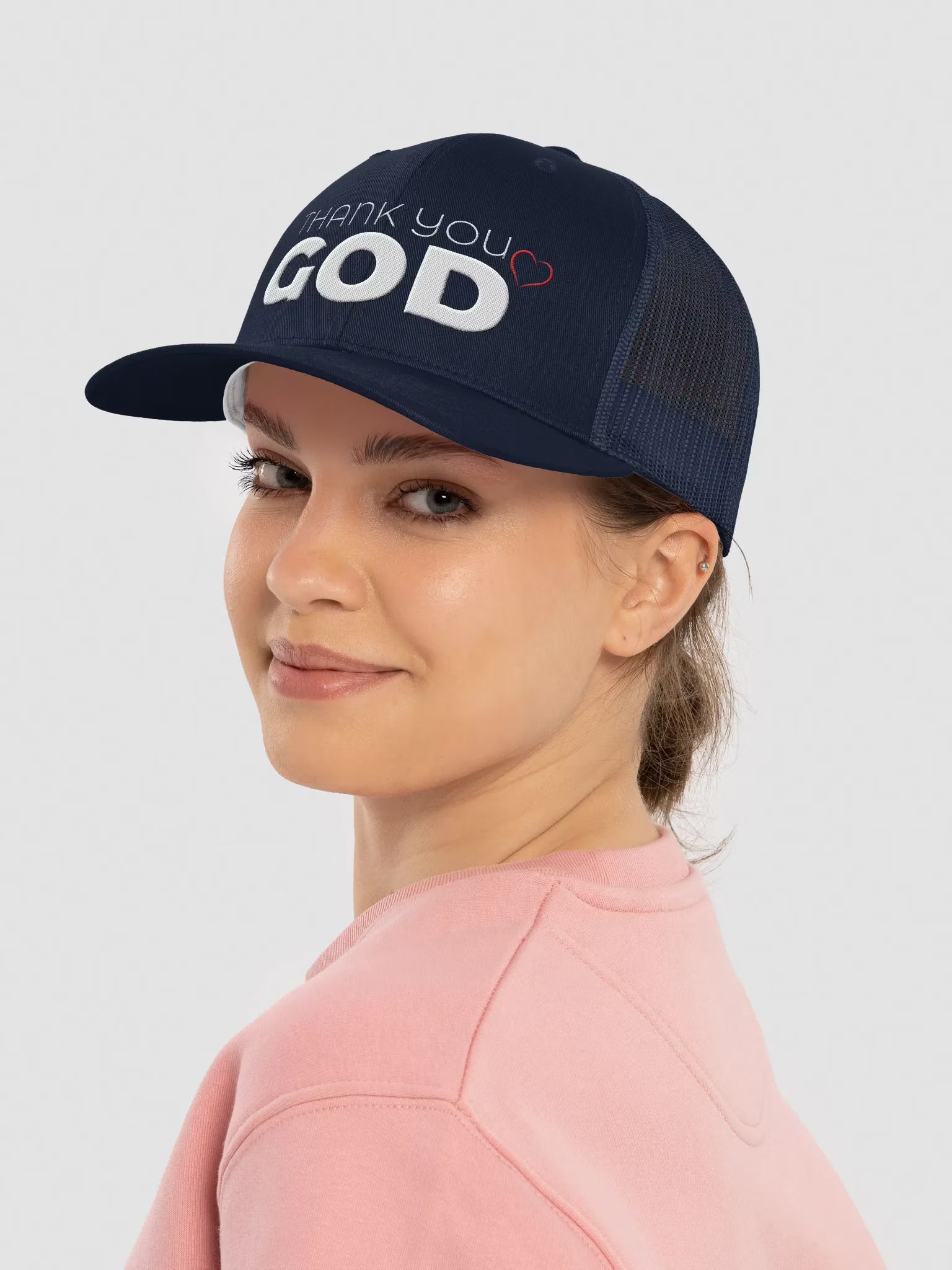 Thank you God Embroidered Trucker Hat
